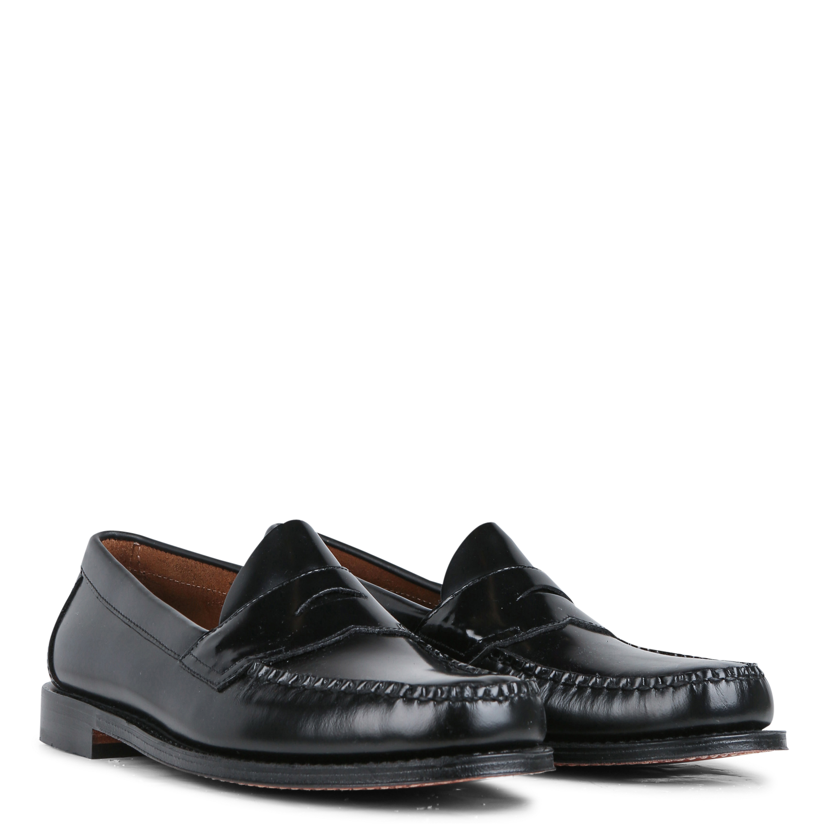 Mocassins en cuir lisse GH BASS Noir