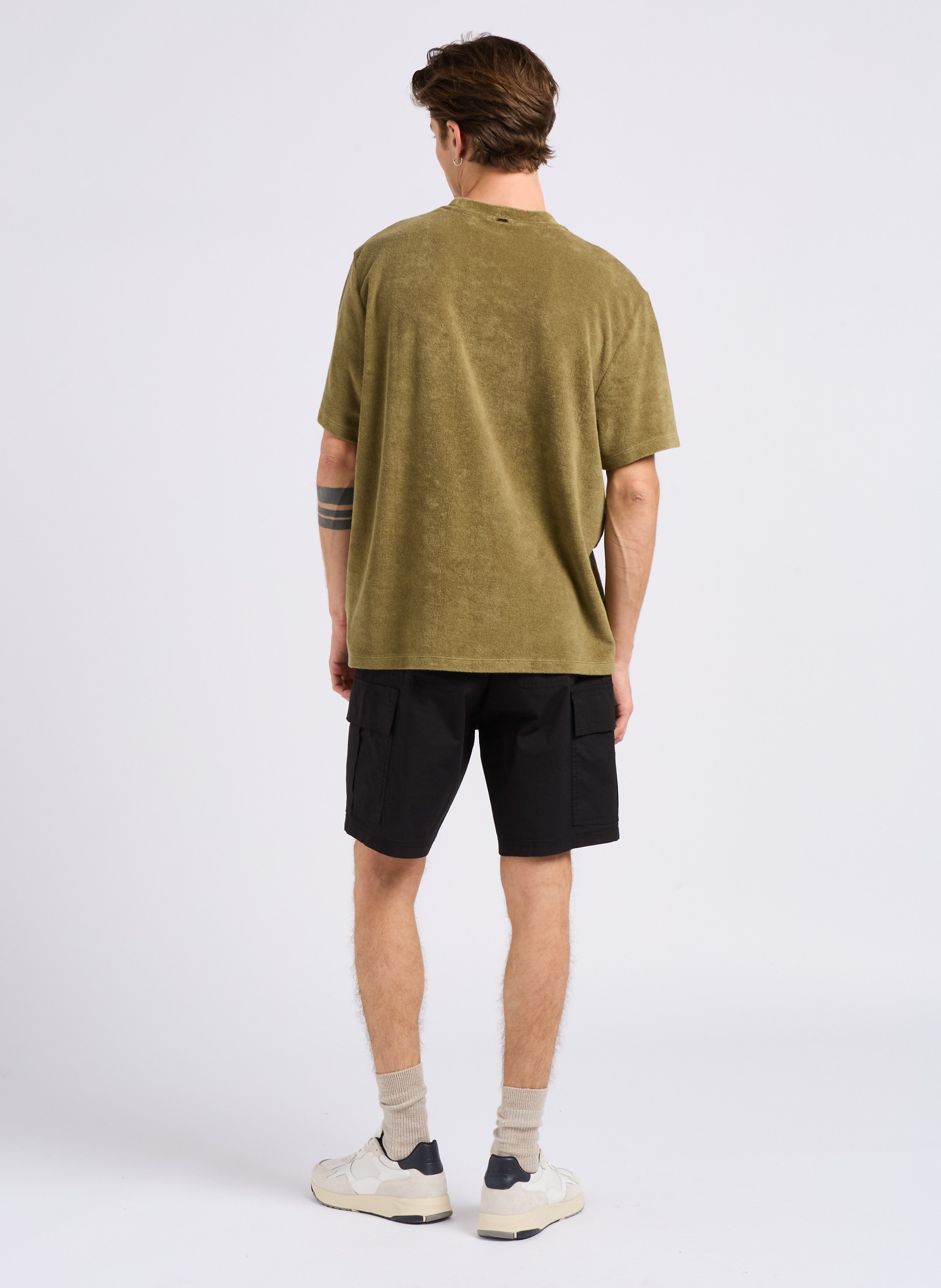 Cotton-blend cargo shorts SELECTED Black