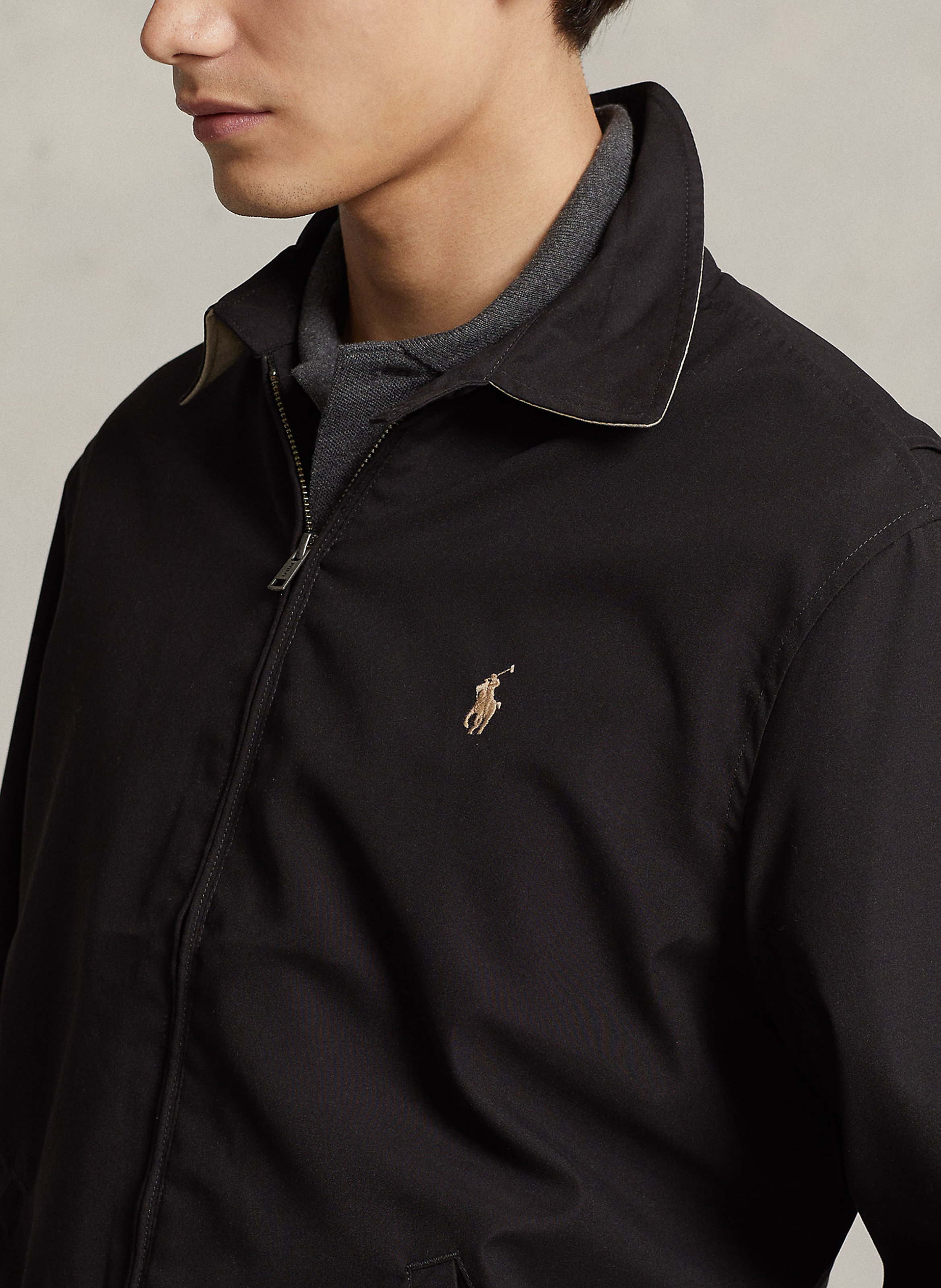 Gerade geschnittener Blouson mit klassischem Kragen POLO RALPH LAUREN Schwarz