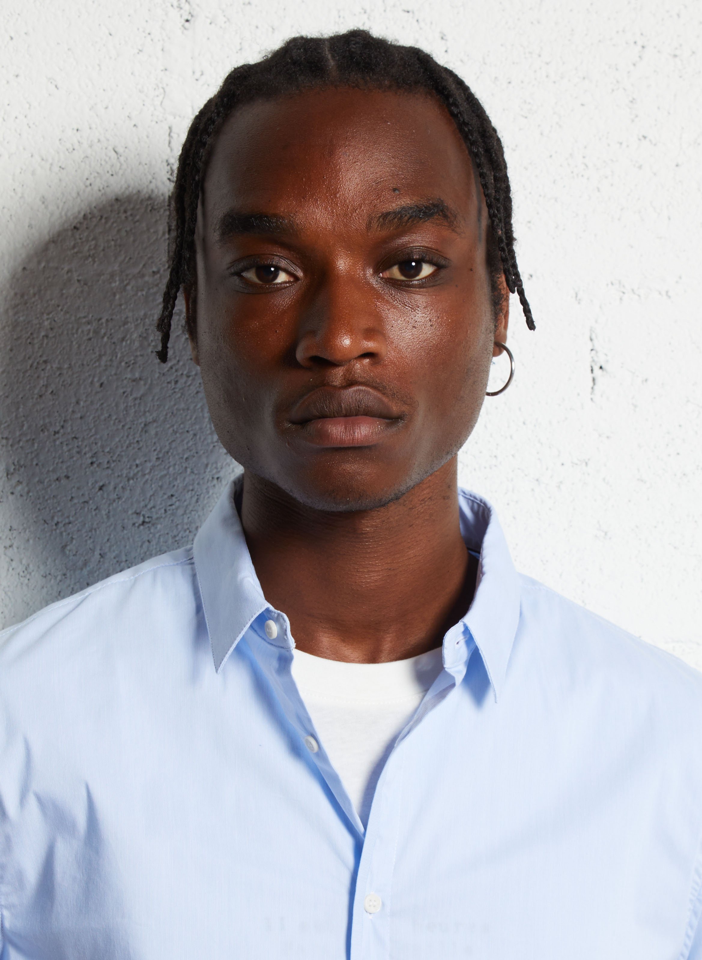 Hemd aus Baumwoll-Mix mit klassischem Kragen, Slim Fit IKKS Blau