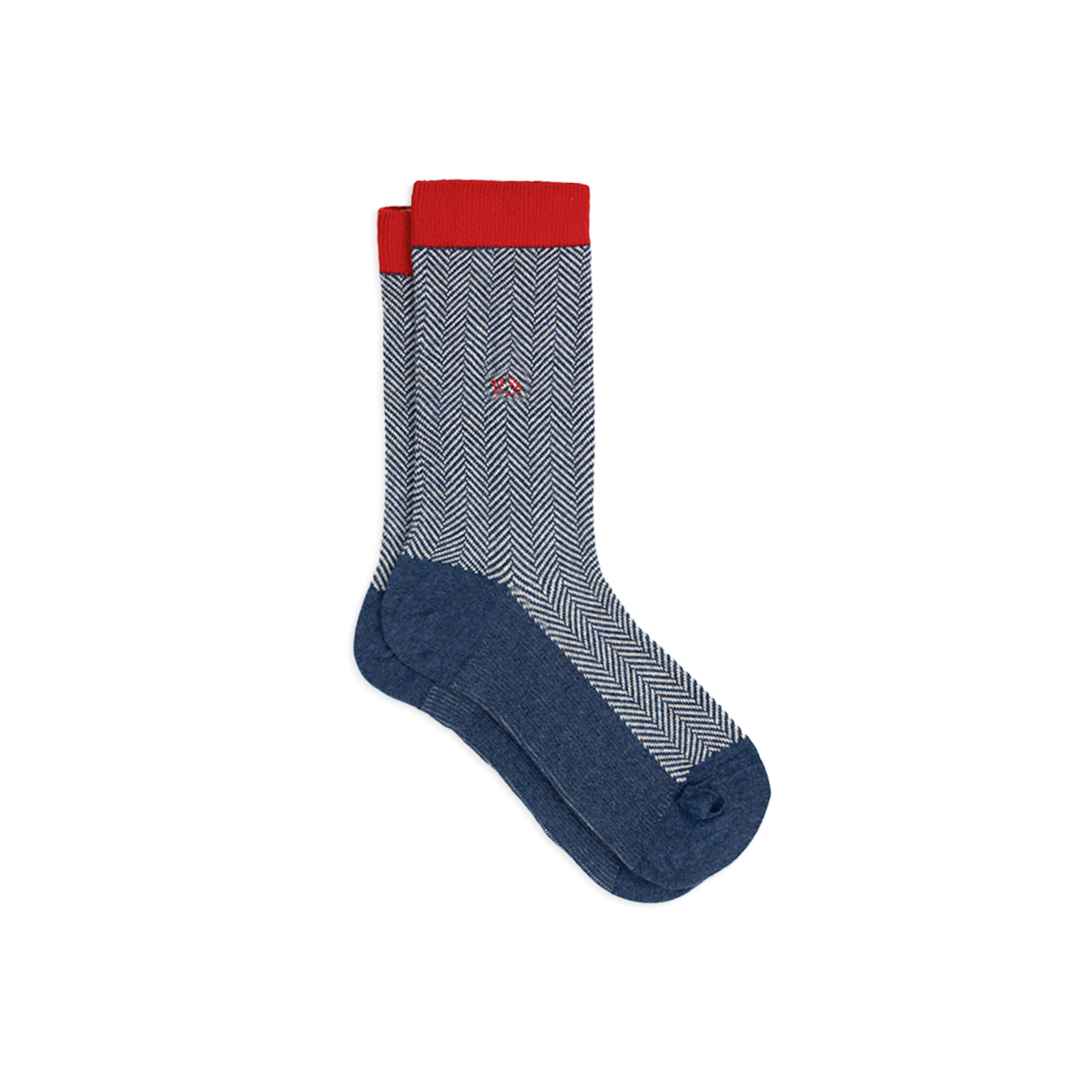 Combed cotton herringbone socks BILLYBELT Blue