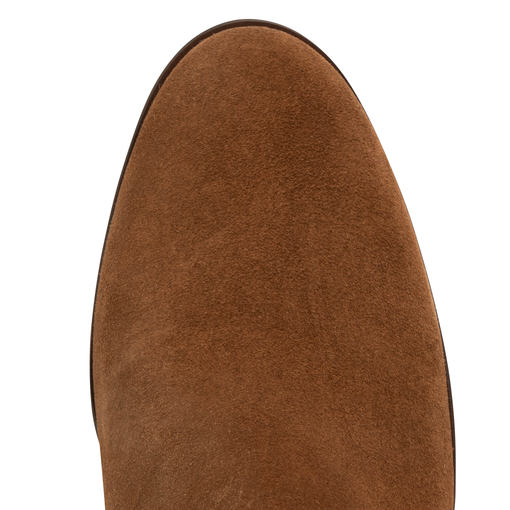 Bottines bout rond à zip en cuir velours  MELLOW YELLOW Marron