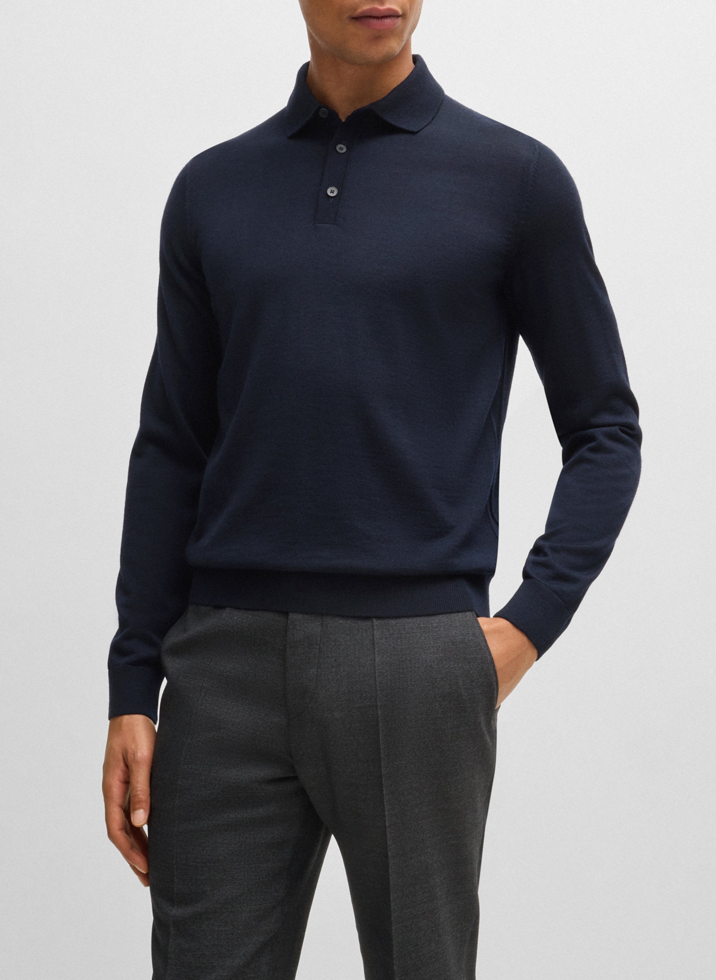 Slim virgin wool sweater BOSS