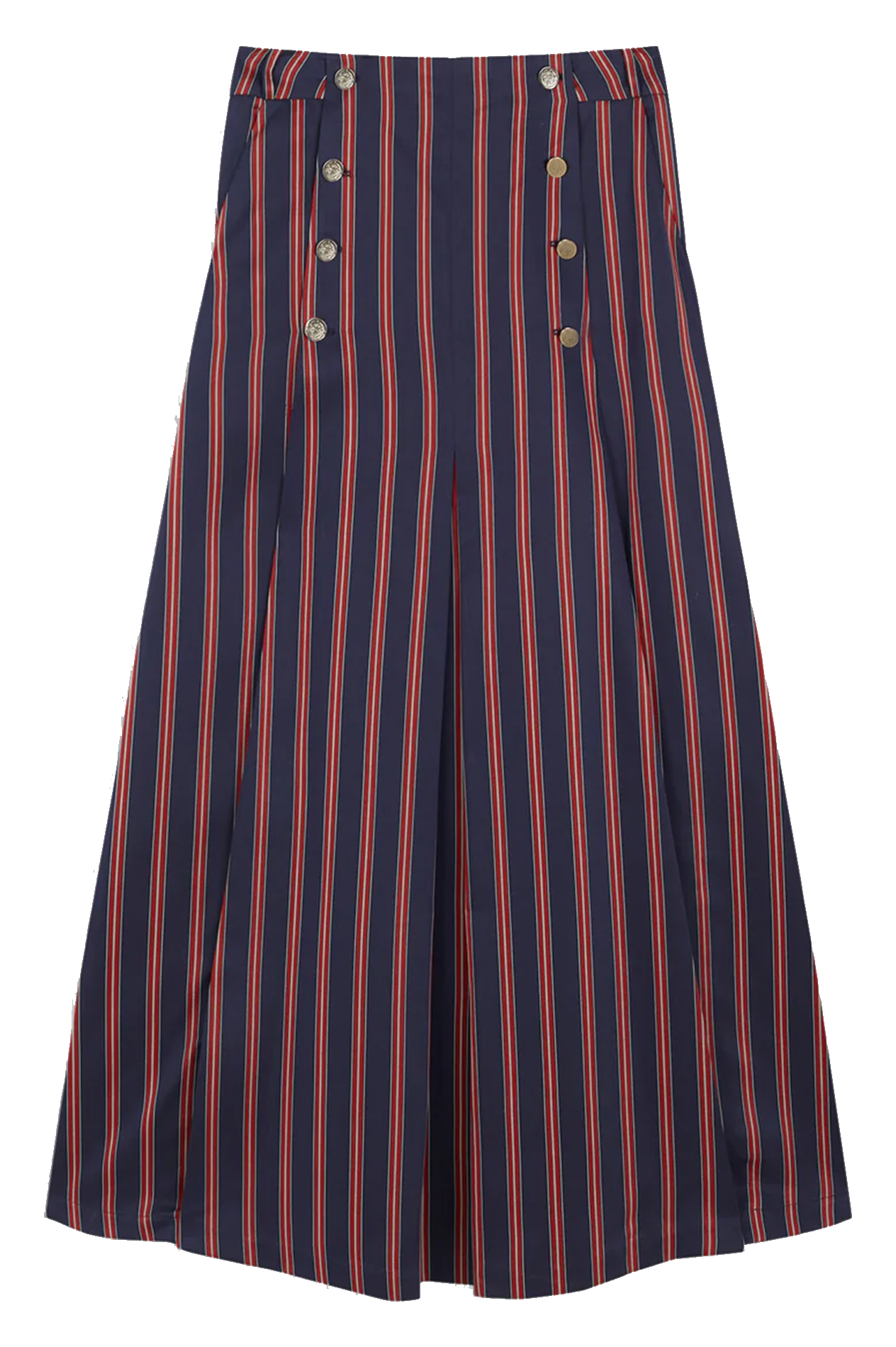 Jupe midi à rayures  THE LABEL EDITION Multicolore