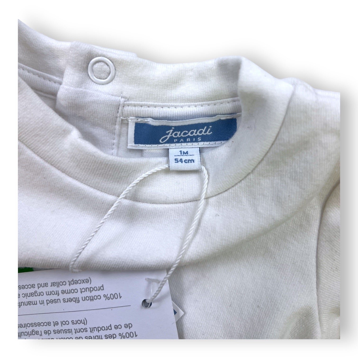 White Baby Sweatshirt - 1 month JACADI - Seconde Main White