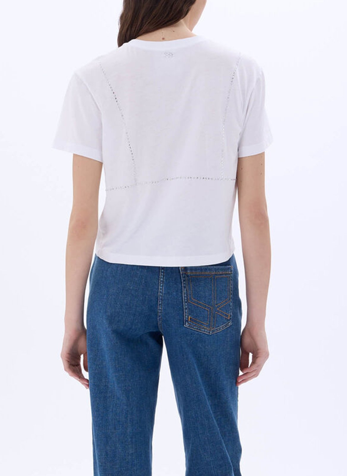 Organic cotton trompe l'oeil t-shirt SONIA RYKIEL White