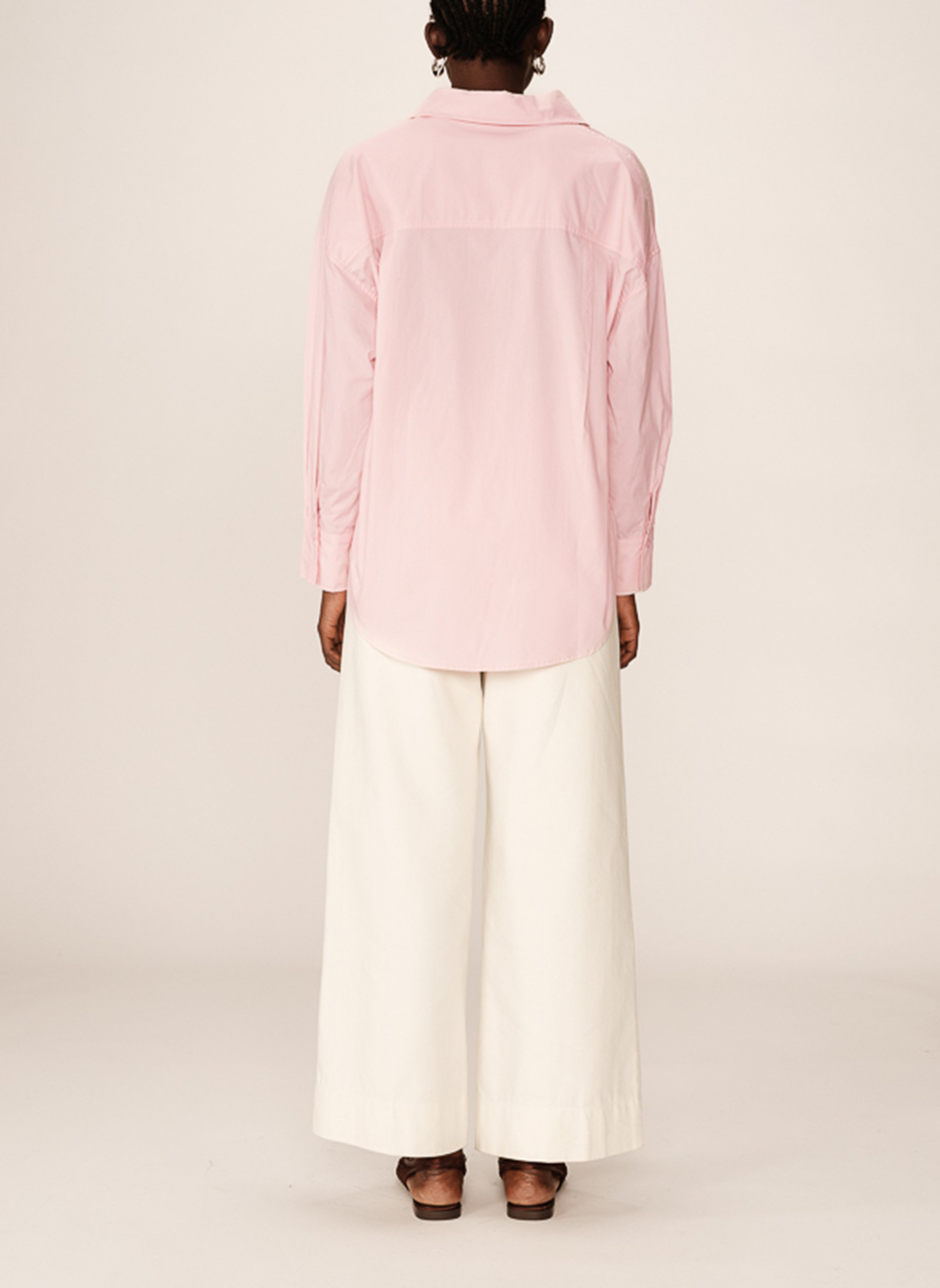 Oversized button-up shirt GRACE ET MILA Pink