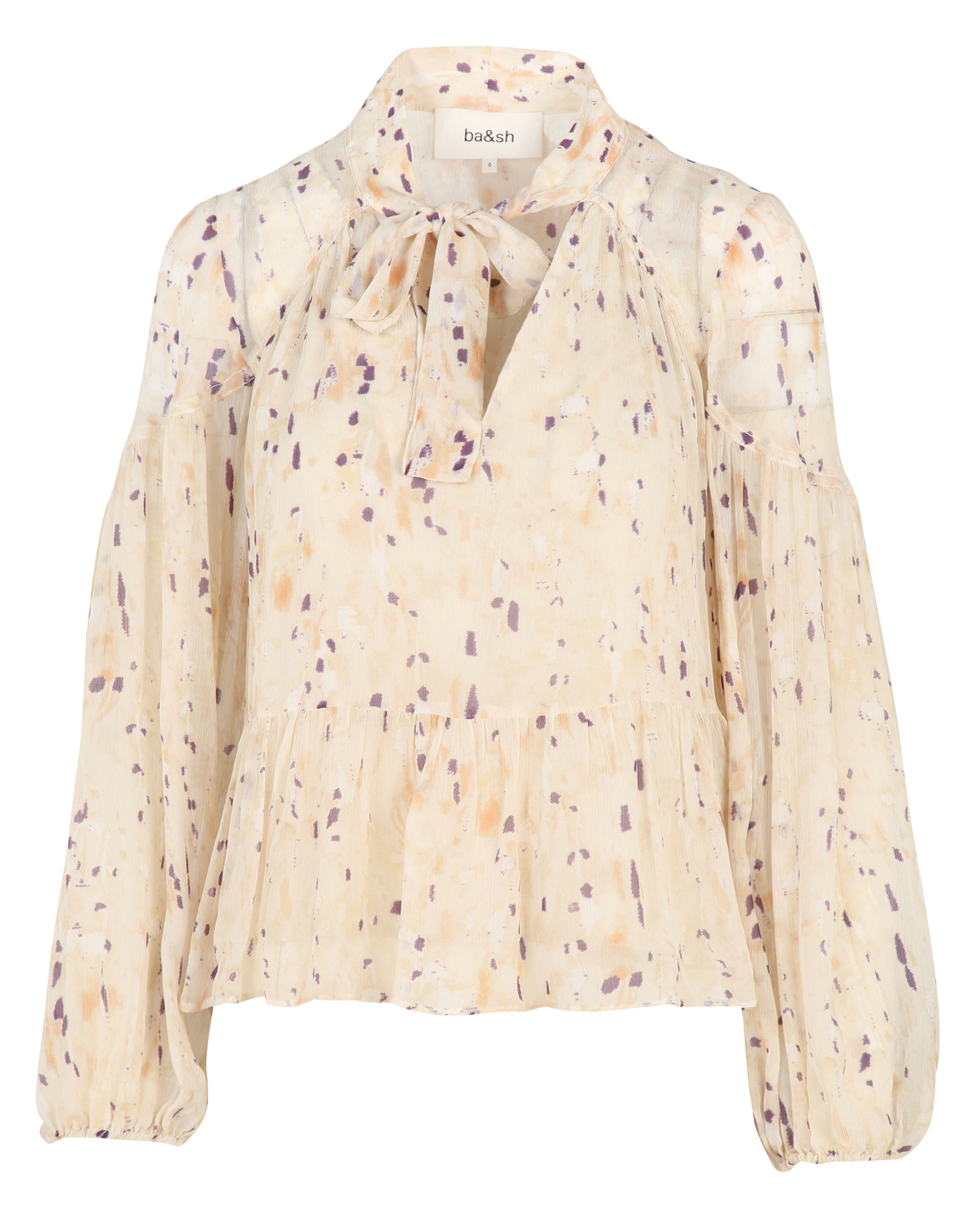 Blouse droite imprimée KAMALA Beige