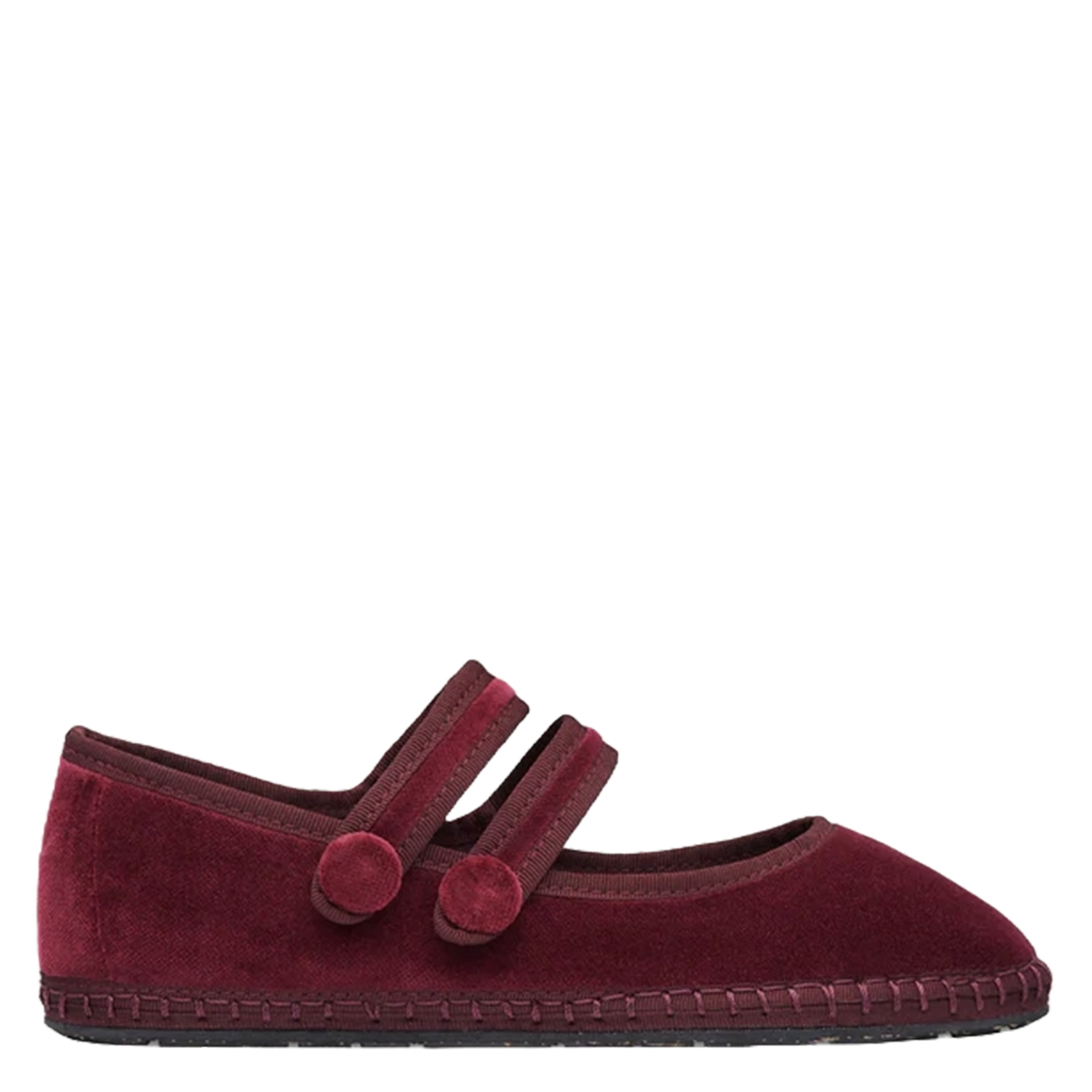 Cotton velvet ballet flats FLABELUS Red