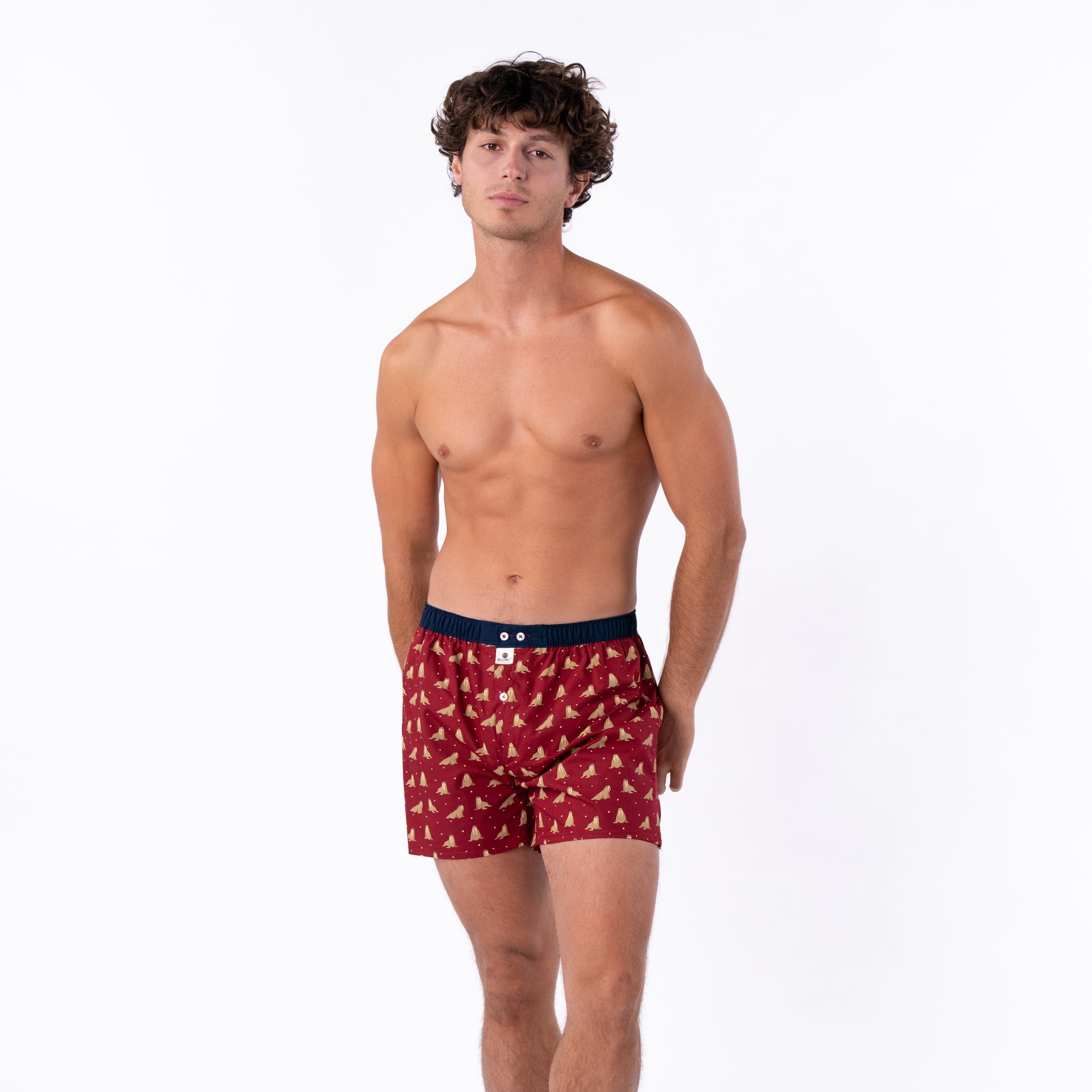 Organic cotton boxer shorts BILLYBELT Red