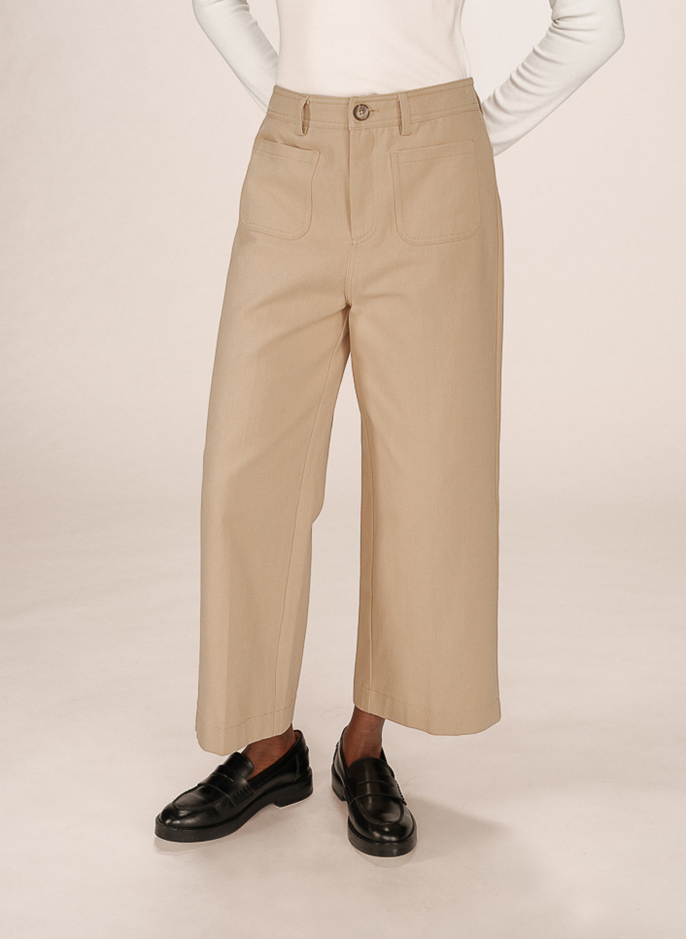 Slim-fit cotton cargo pants GRACE ET MILA Beige