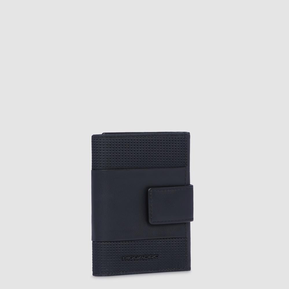 Portefeuille homme trifold à poche monnaie PIQUADRO Black