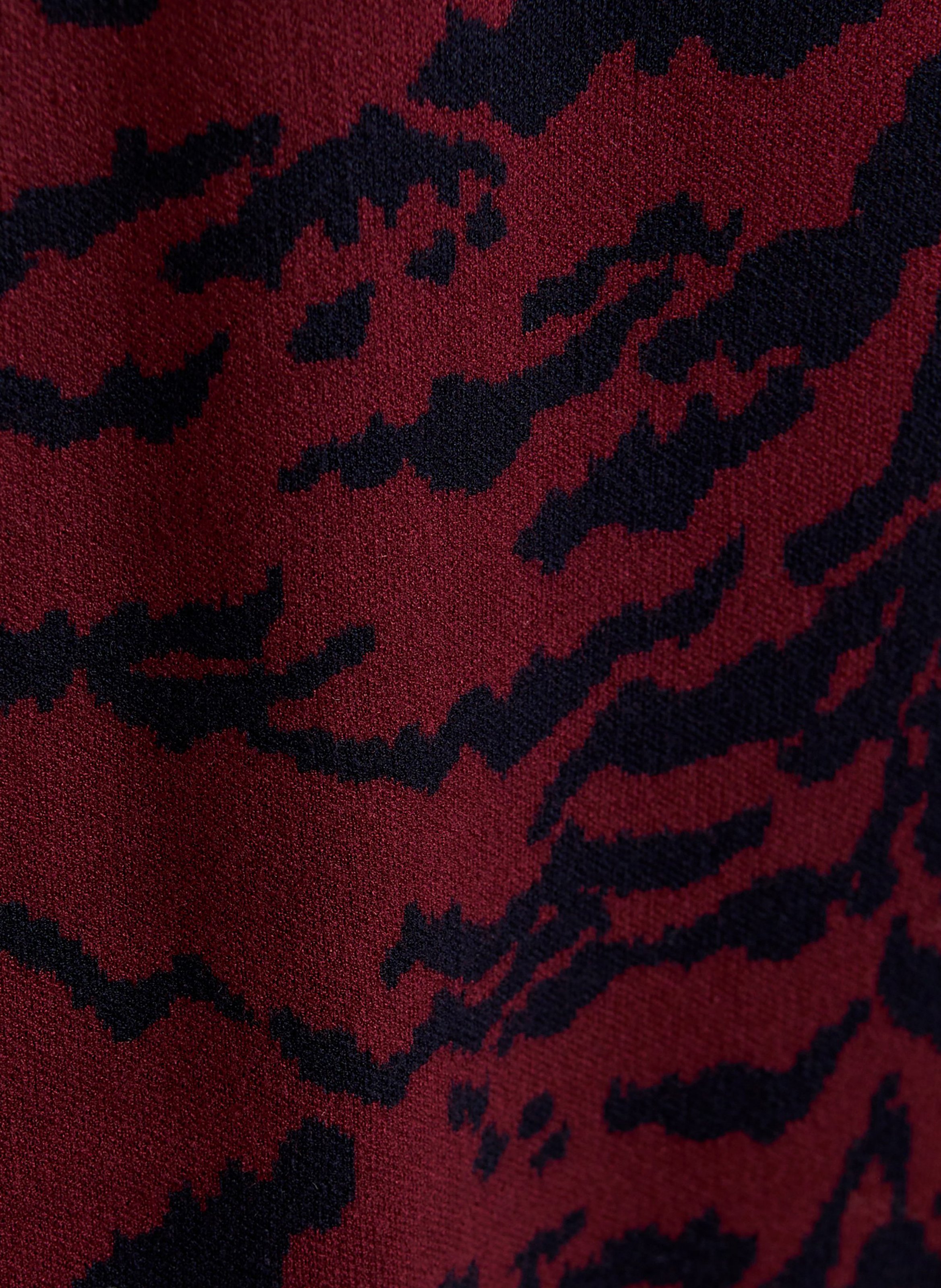 Jupe midi imprimé tigre ESSENTIEL ANTWERP Rouge