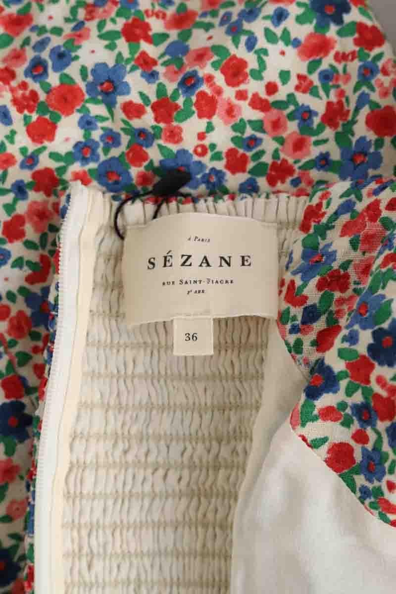 Linen dress SEZANE - Seconde main Multicolored