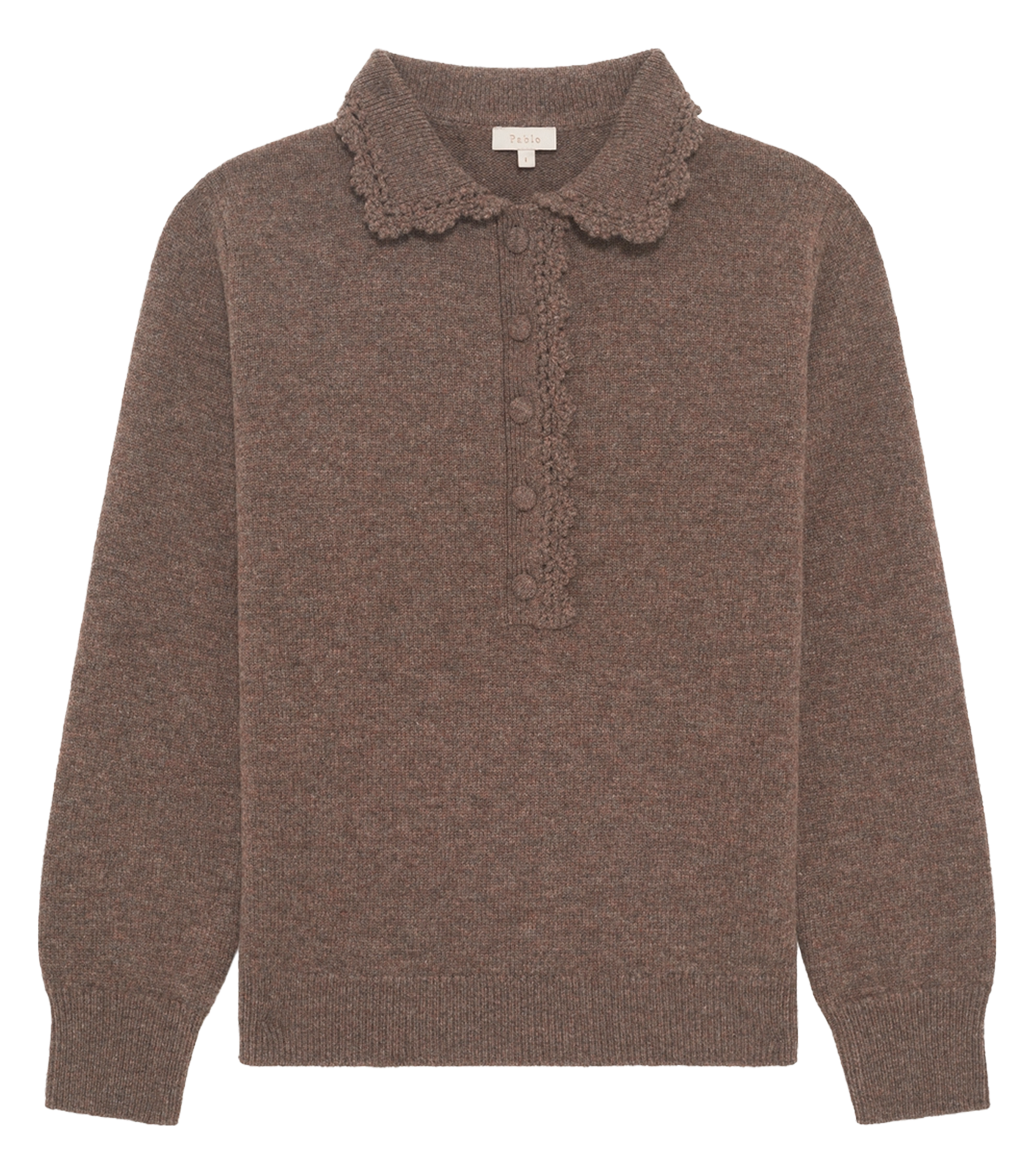 Wool polo neck sweater PABLO Brown