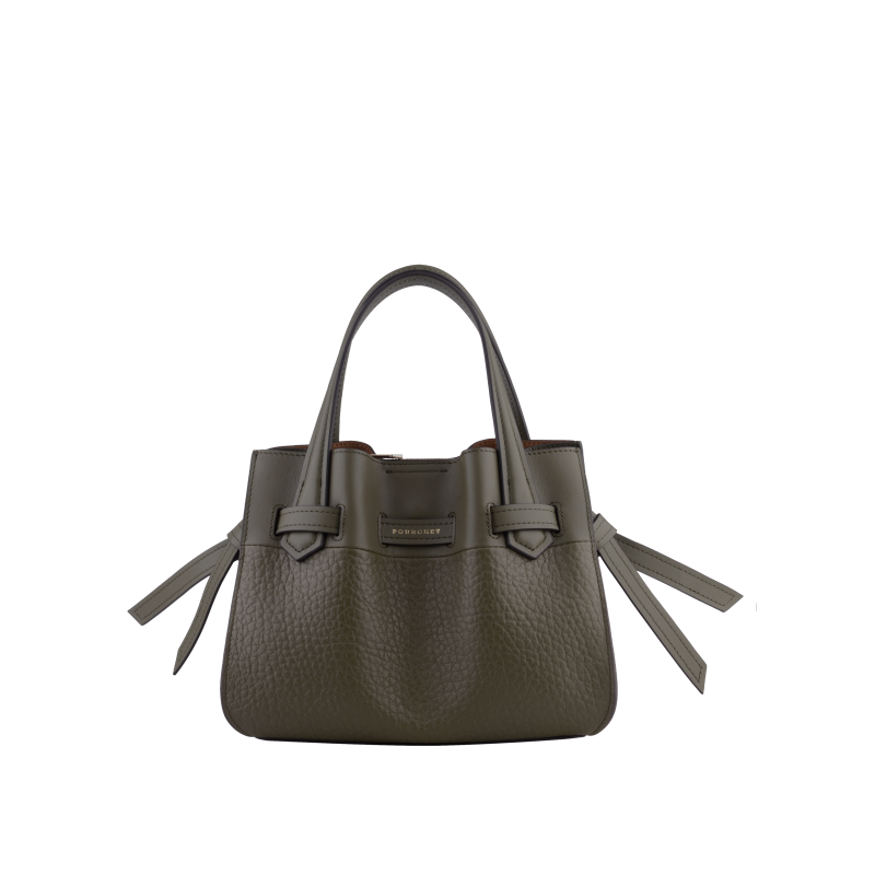 Handbag - cowhide leather POURCHET Brown