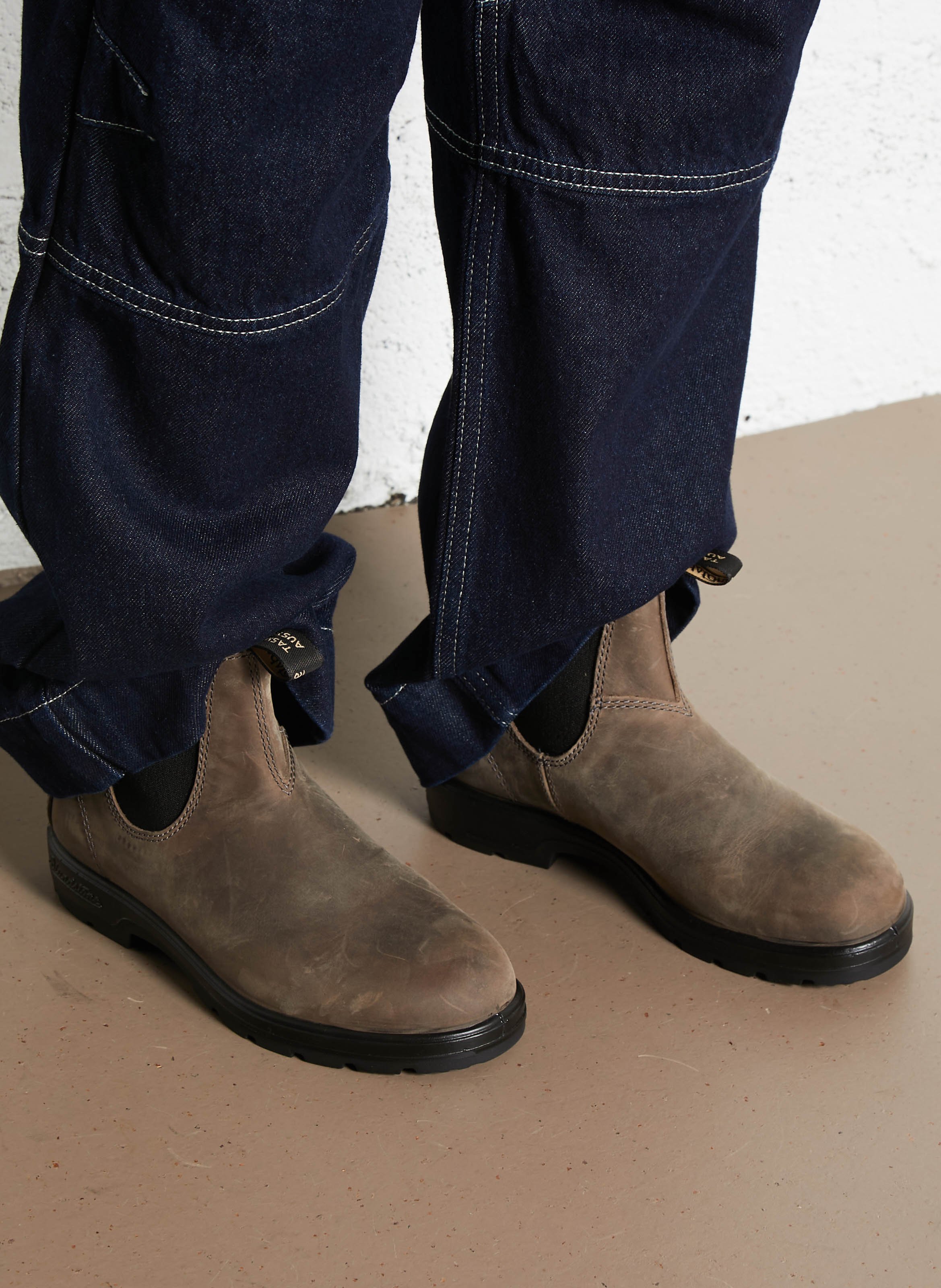 Bianca leather ankle boots BLUNDSTONE Beige