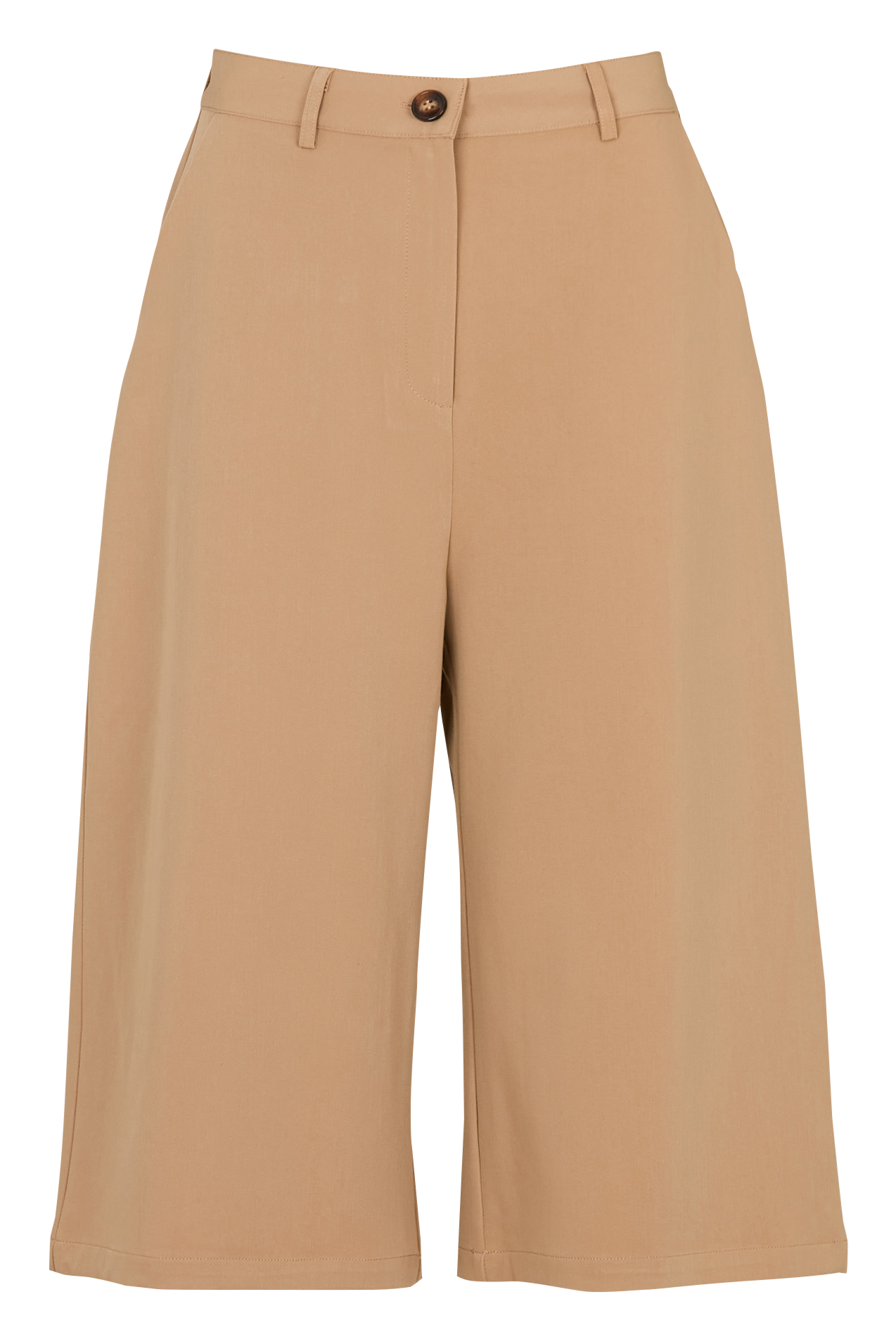 High-waisted plain large size Bermuda shorts. LA PETITE ETOILE Brown