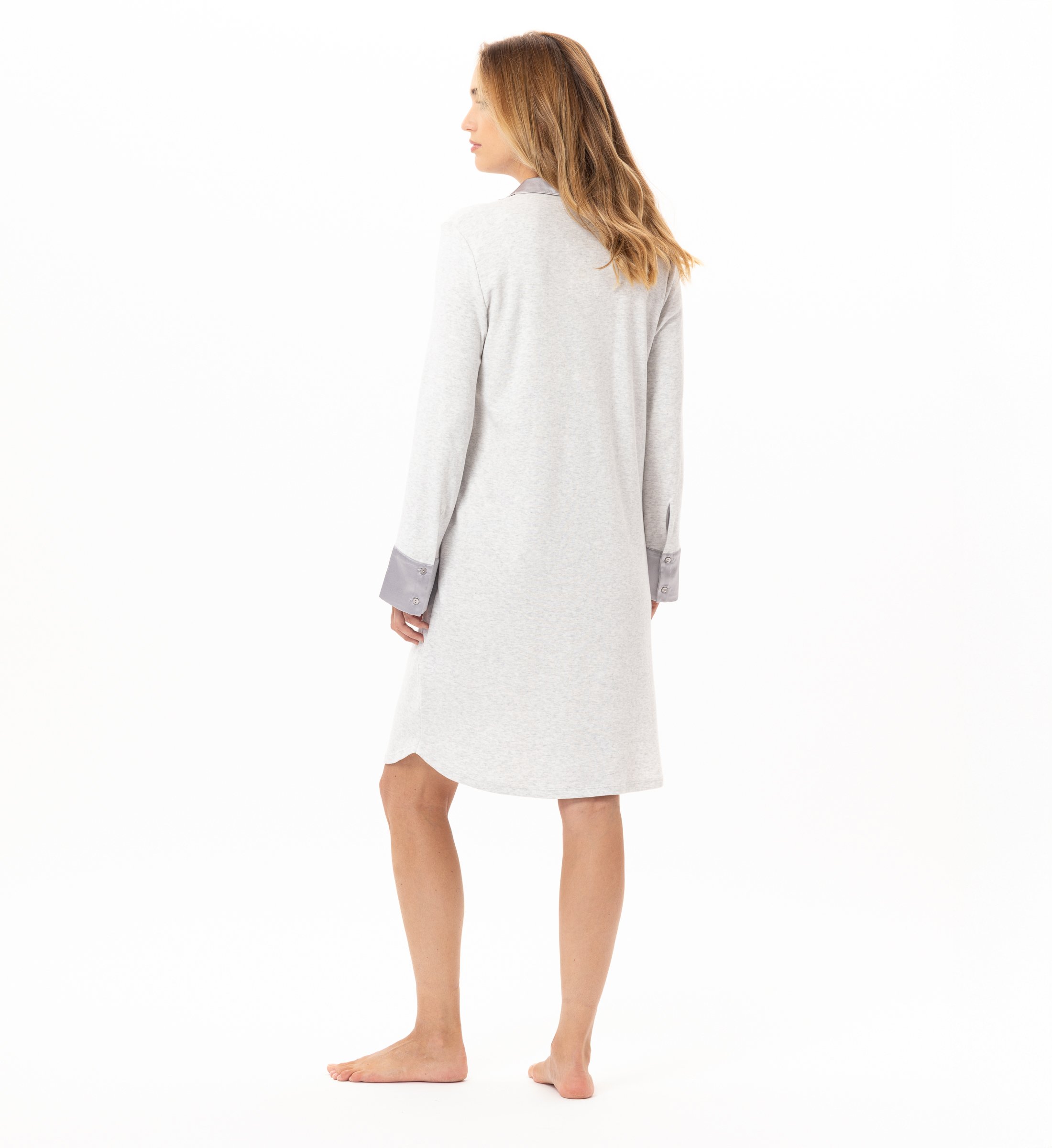 Cotton night shirt LE CHAT Grey