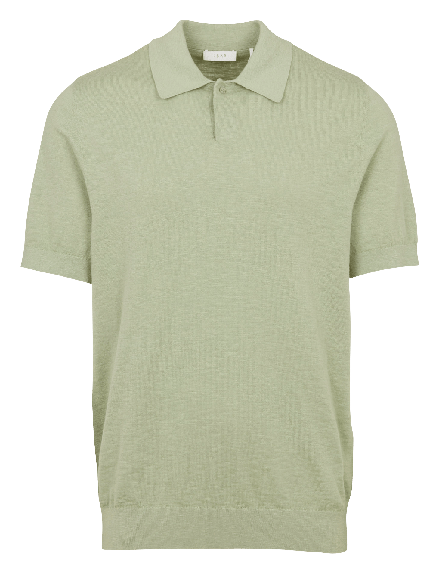 Short-sleeved polo in flamed knit IKKS Green