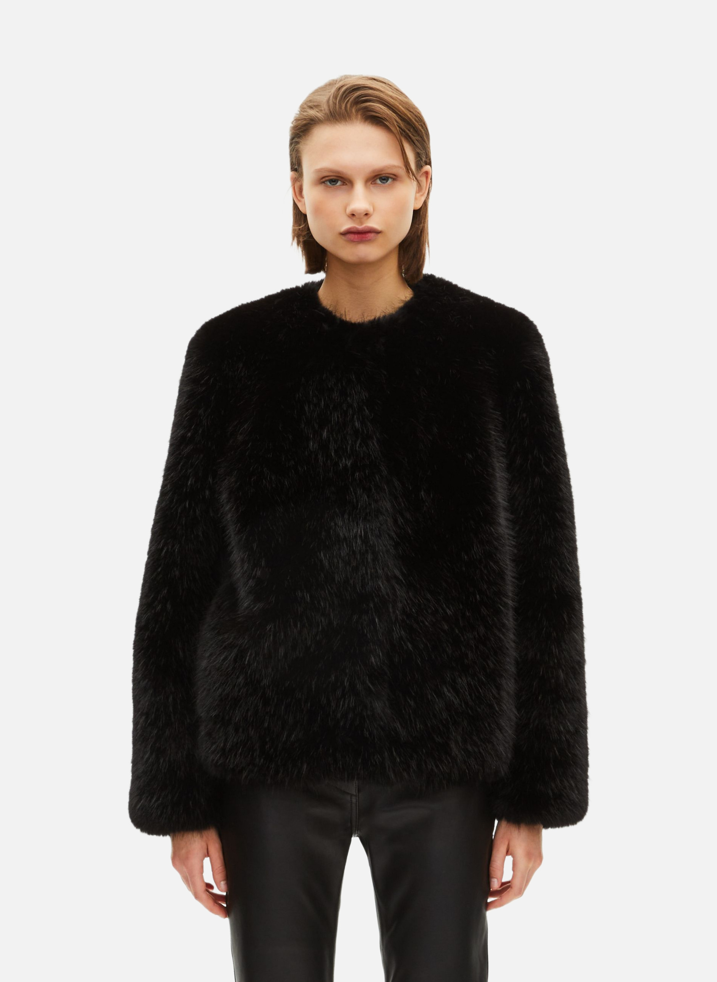 Manteau court effet fourrure THE KOOPLES Noir