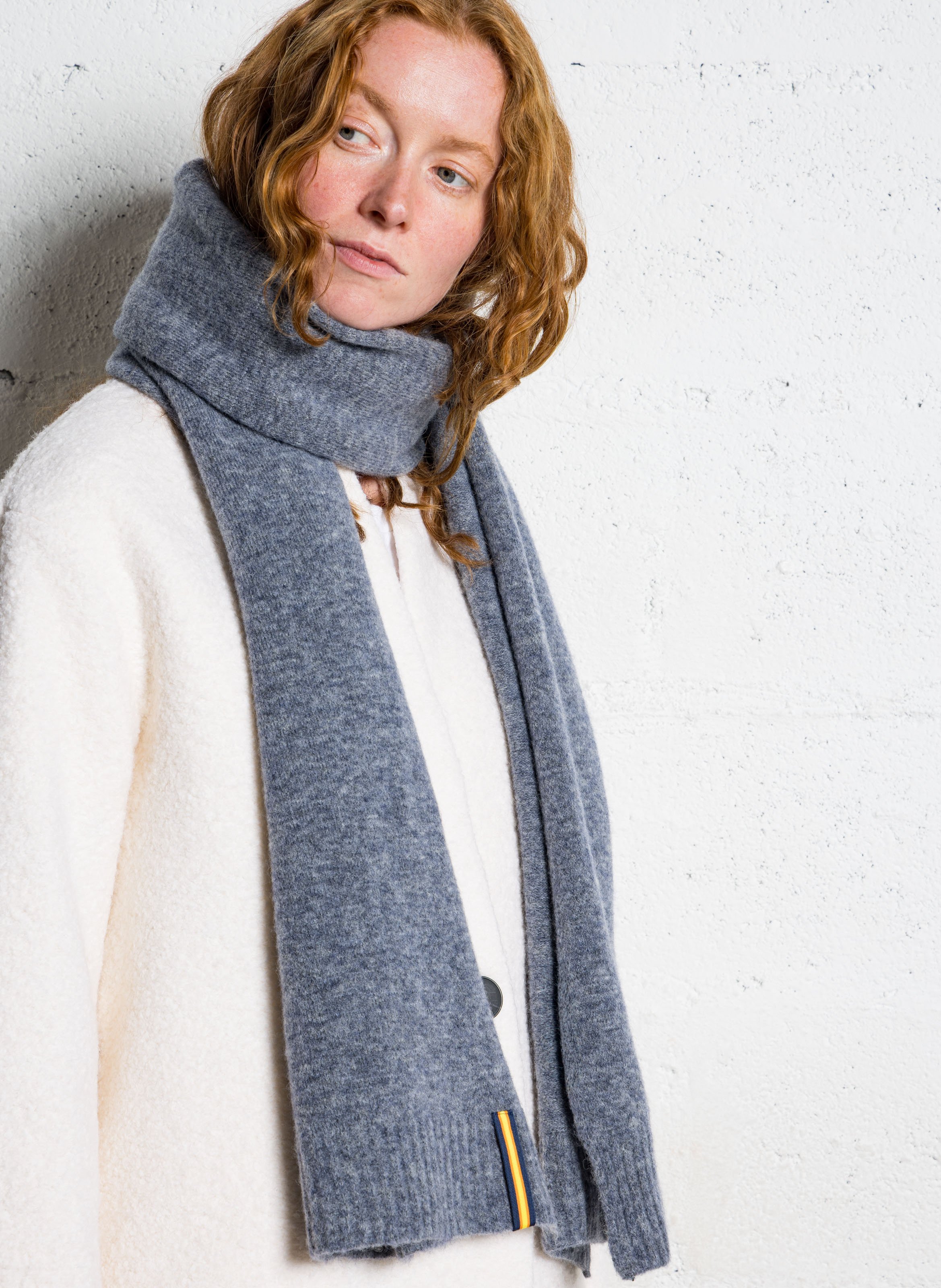 Echarpe en laine mélangée K-WAY Bleu