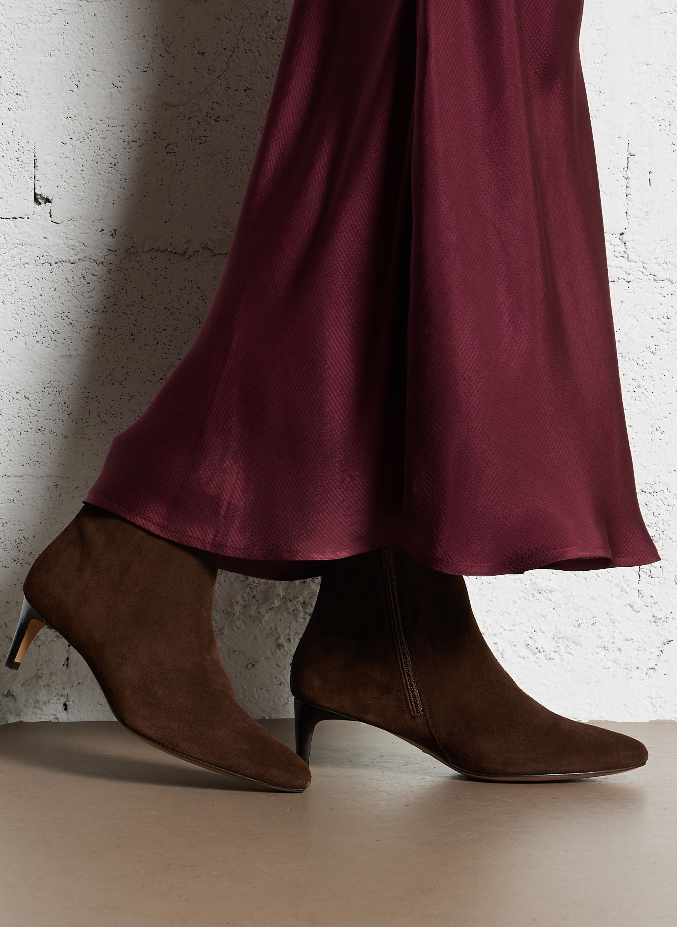 Spitze Lederstiefeletten ANTHOLOGY PARIS Braun