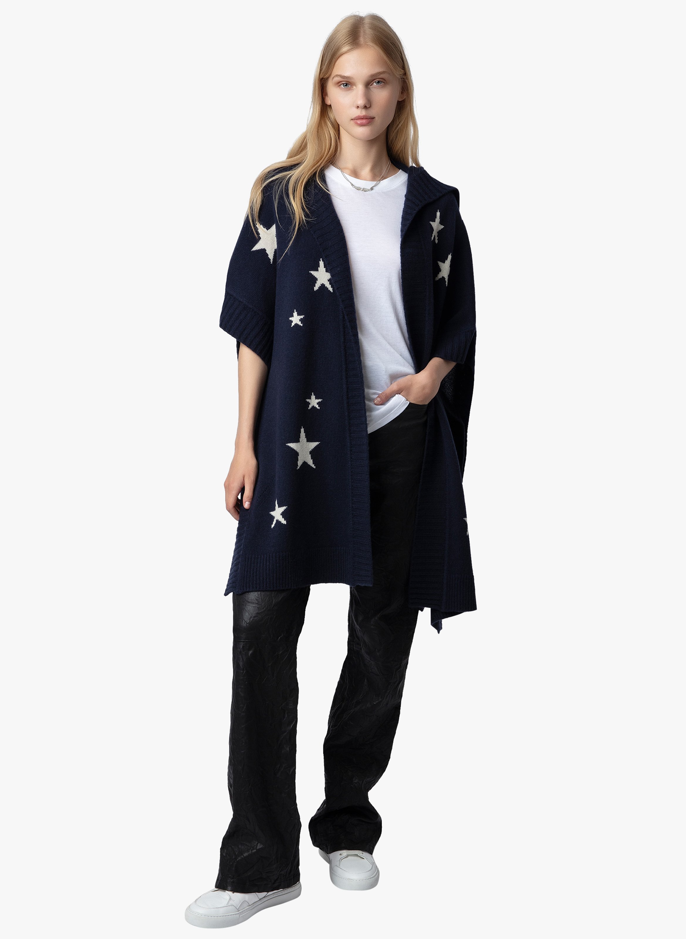 Gemusterte Strickjacke aus Kaschmir ZADIG&VOLTAIRE Blau