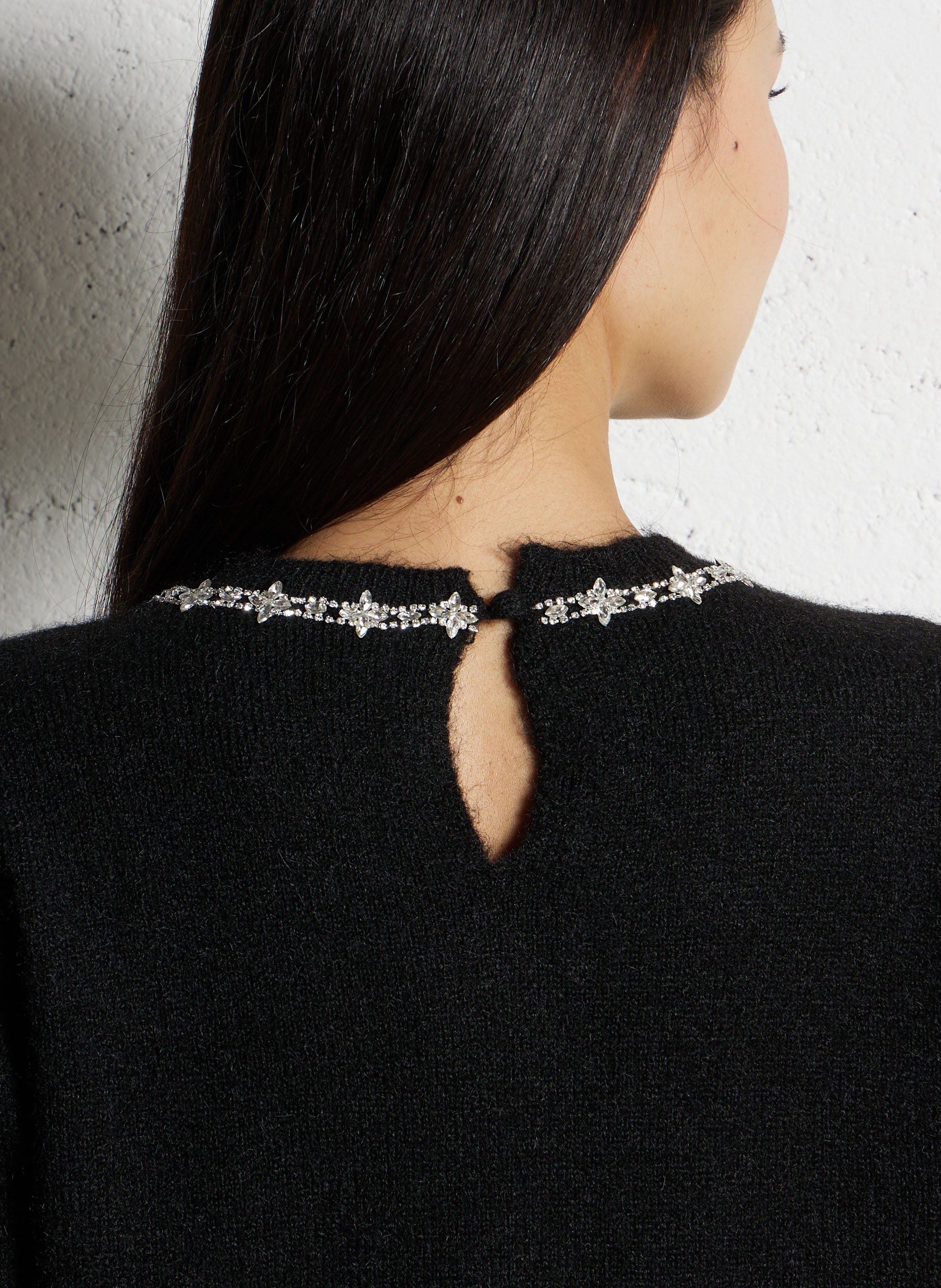 Pull oversize col rond LA PETITE ETOILE Noir