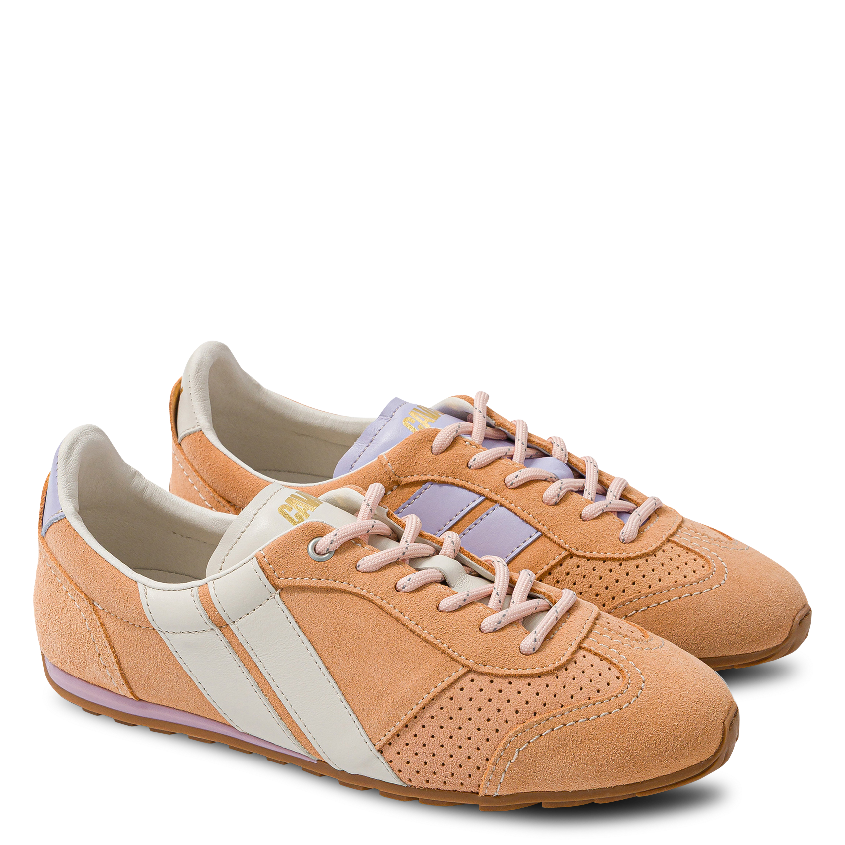 Suede leather low-top sneakers CAVAL Pink