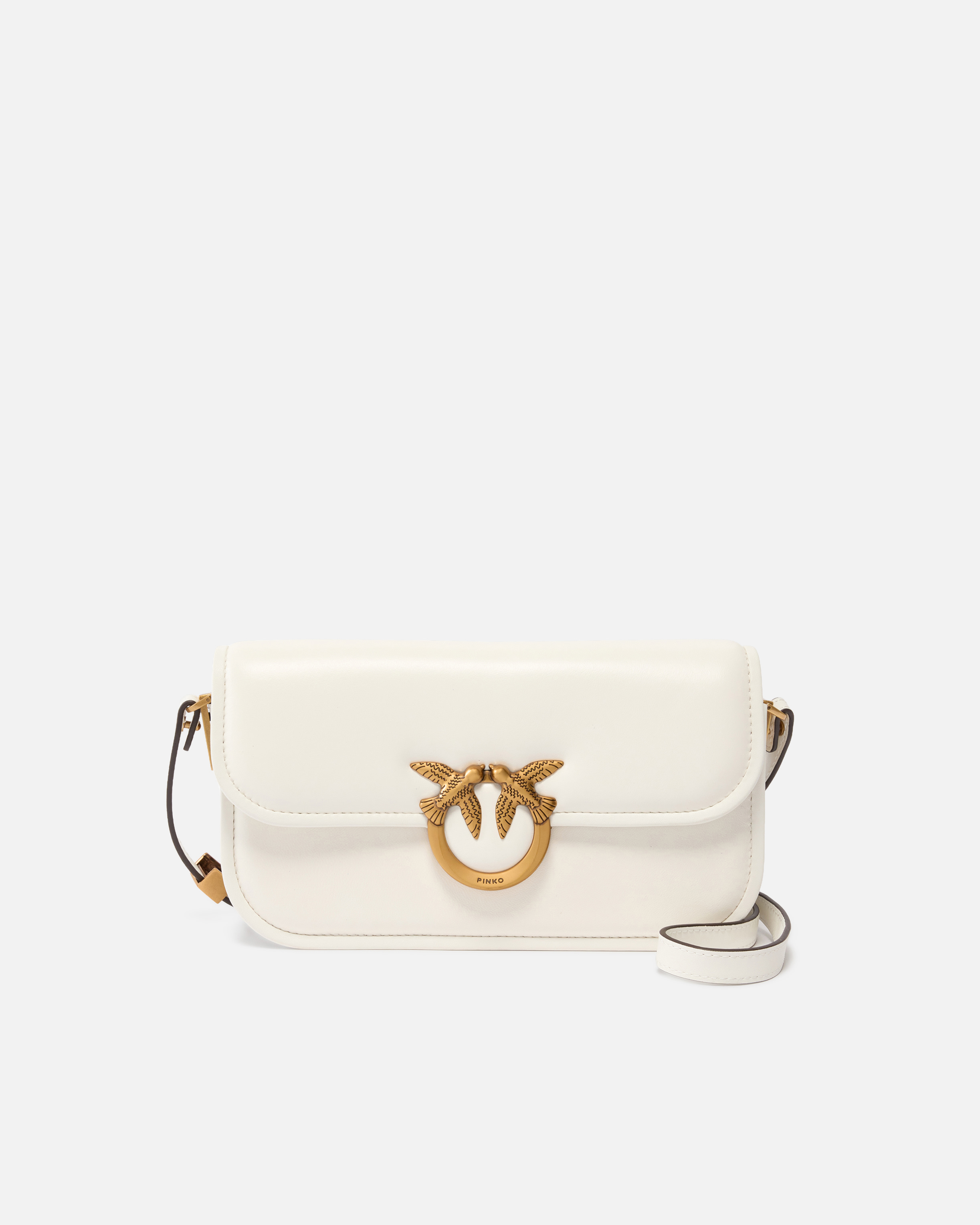 Small Love Bag Box shoulder bag in nappa leather PINKO White