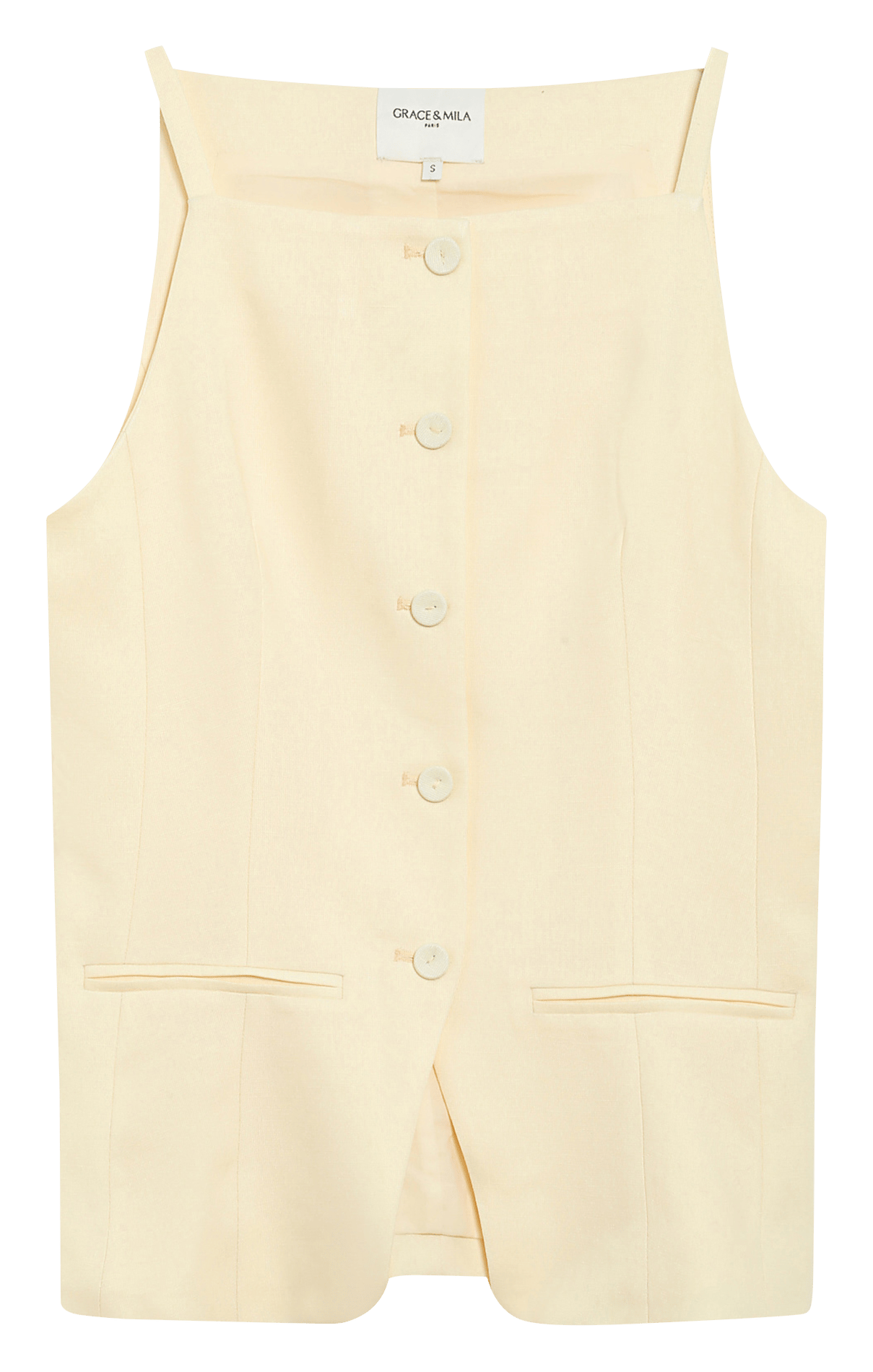 Top col carré  GRACE ET MILA Gelb