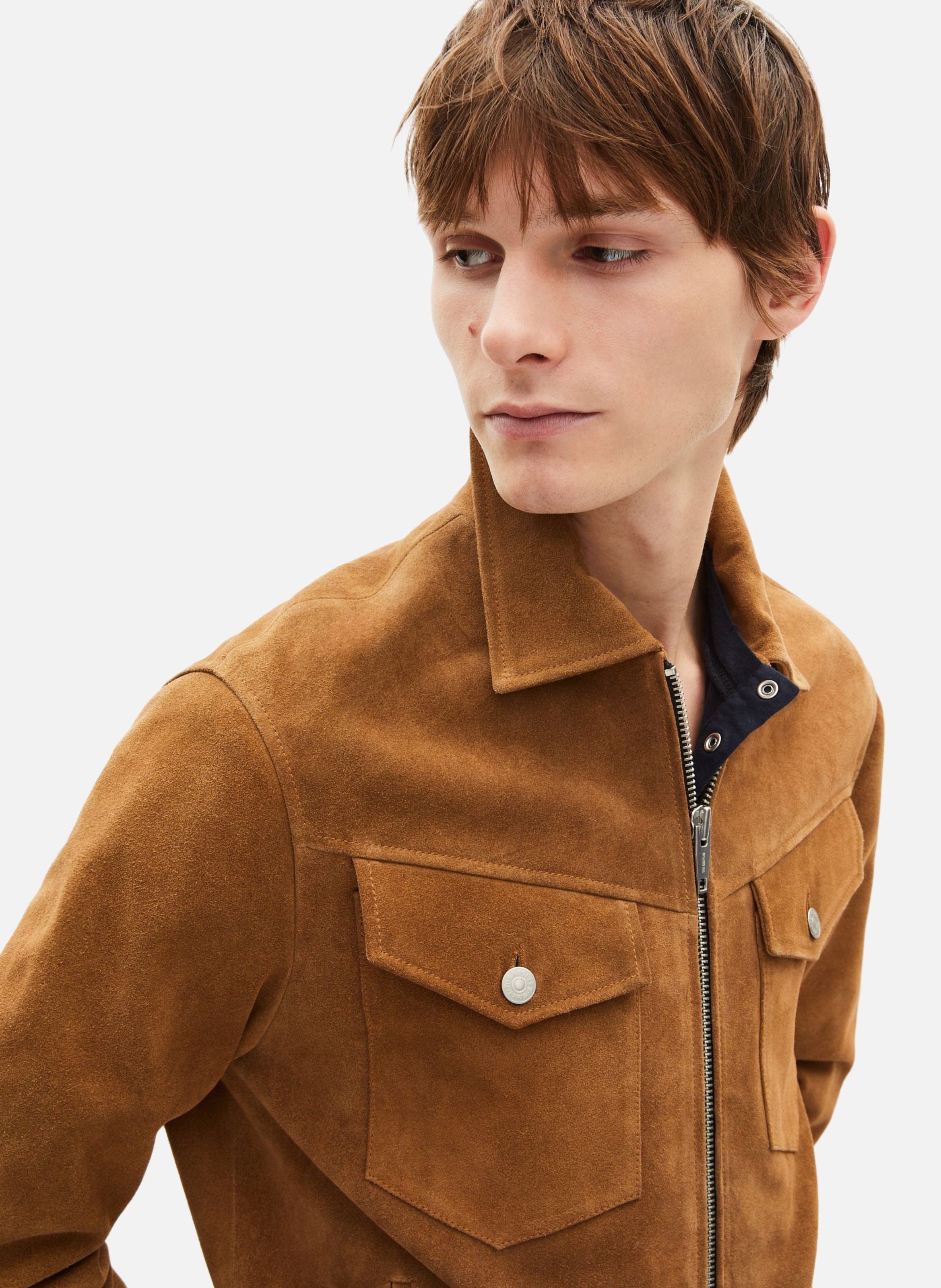 Suede jacket THE KOOPLES Brown