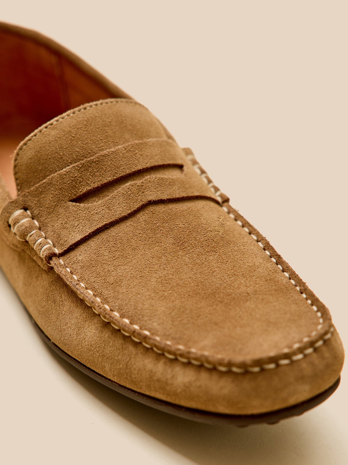 Leather loafers CYRILLUS Beige