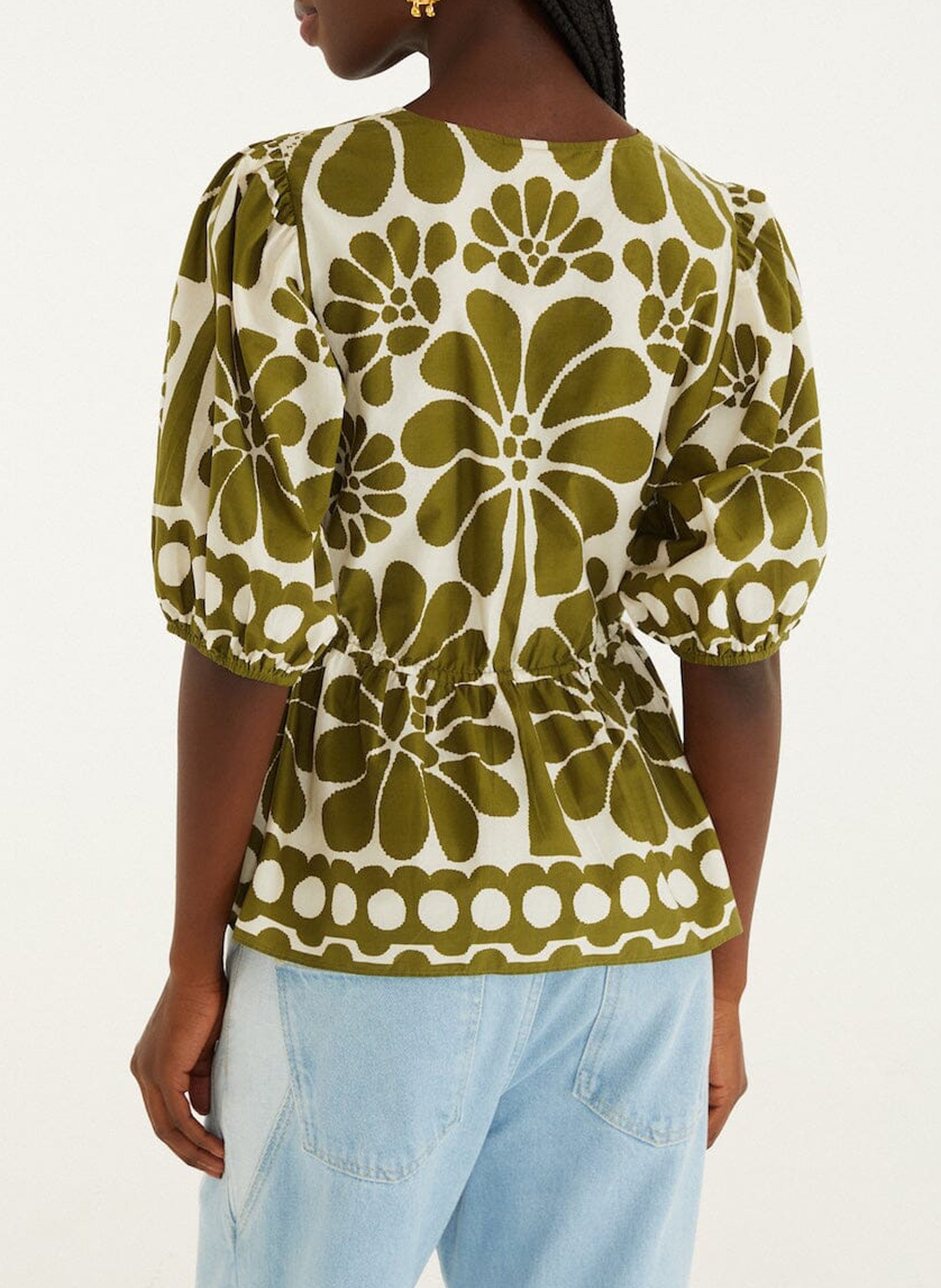 Blouse ample imprimée col rond FARM RIO Vert