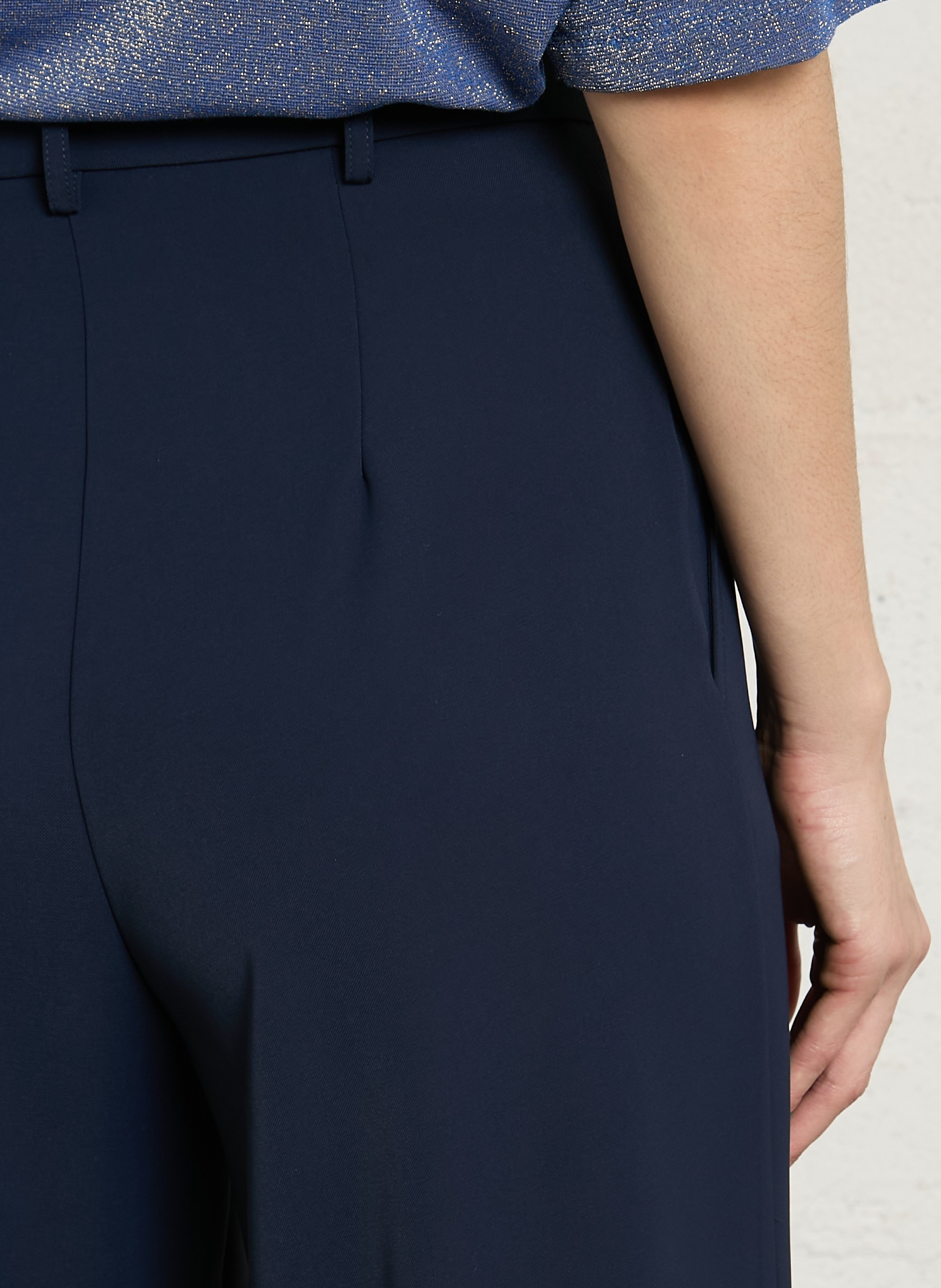 Pantalon large à pinces PLEASE Bleu