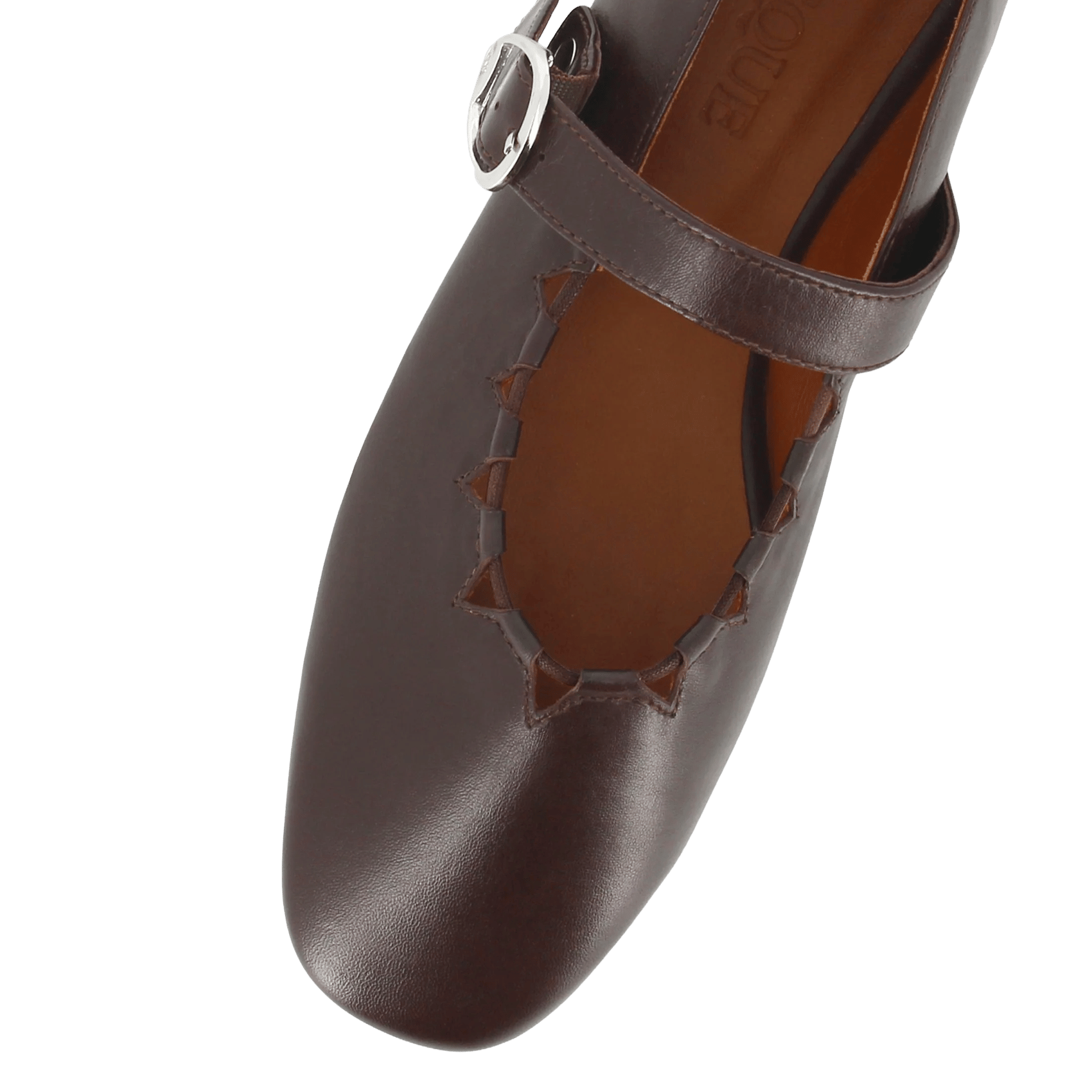 Ballerinas aus Veloursleder Braun