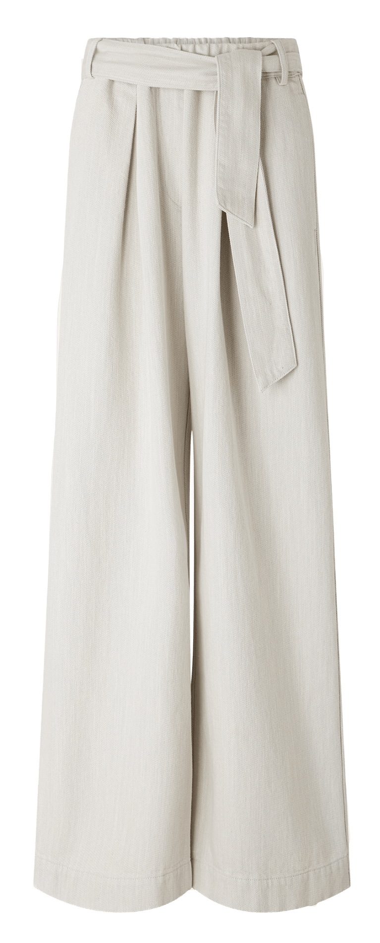 Weite Hose aus meliertem Baumwollstoff SESSUN Blau