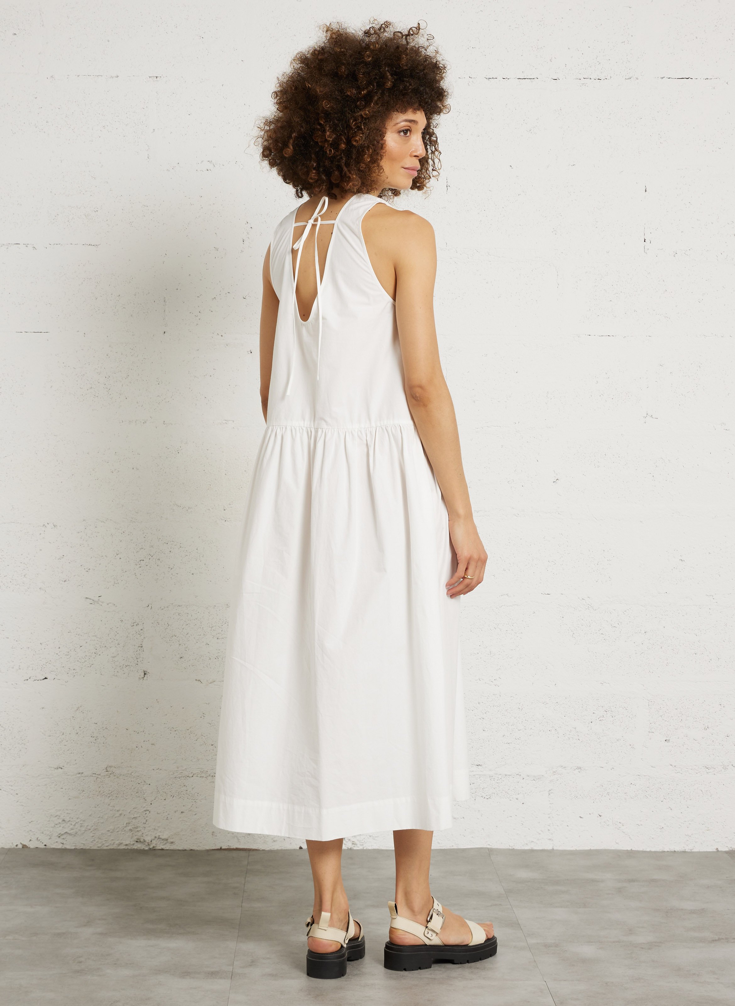 Long cotton dress THE TINY BIG SISTER White