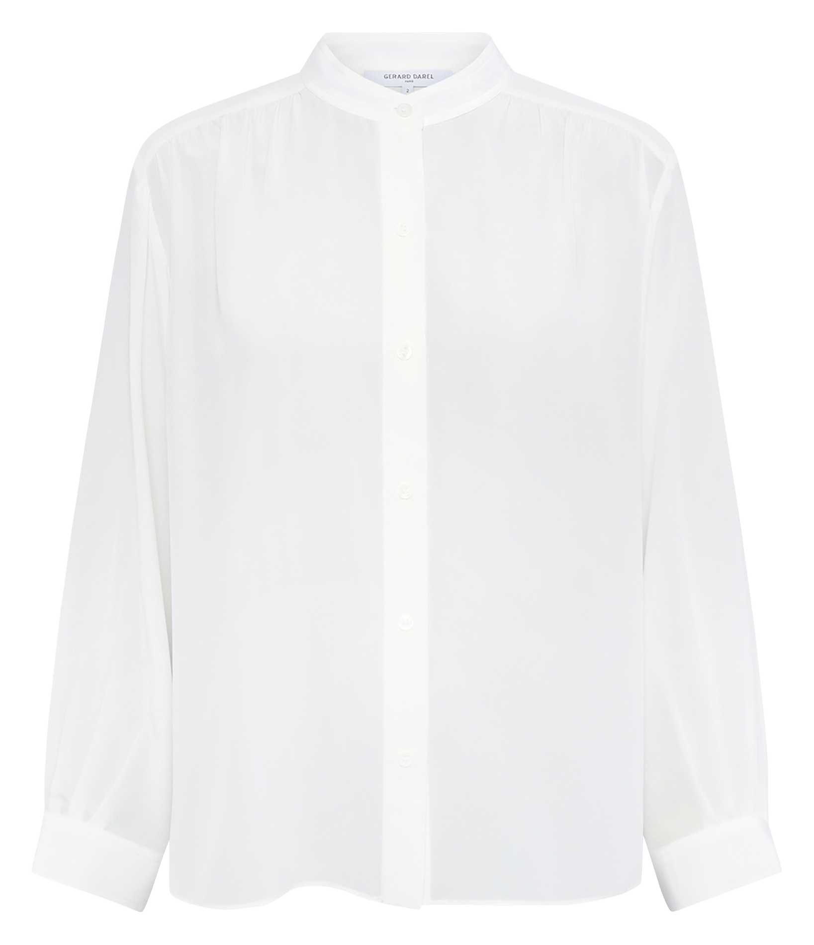 Chemise boutonnée unie en soie GERARD DAREL Beige