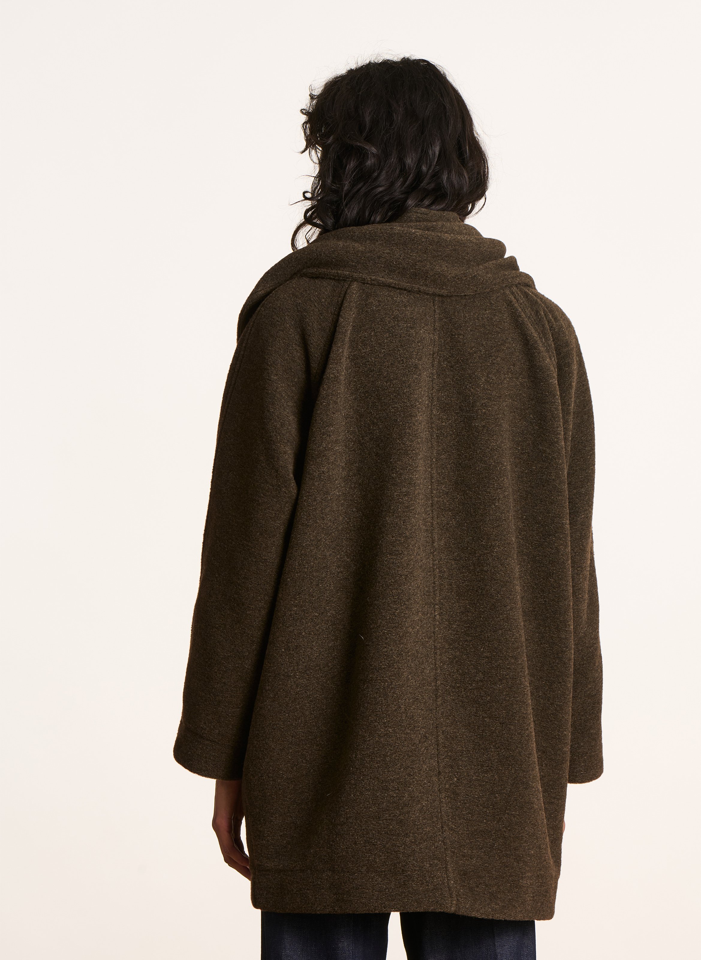 Manteau col montant LA FEE MARABOUTEE Marron