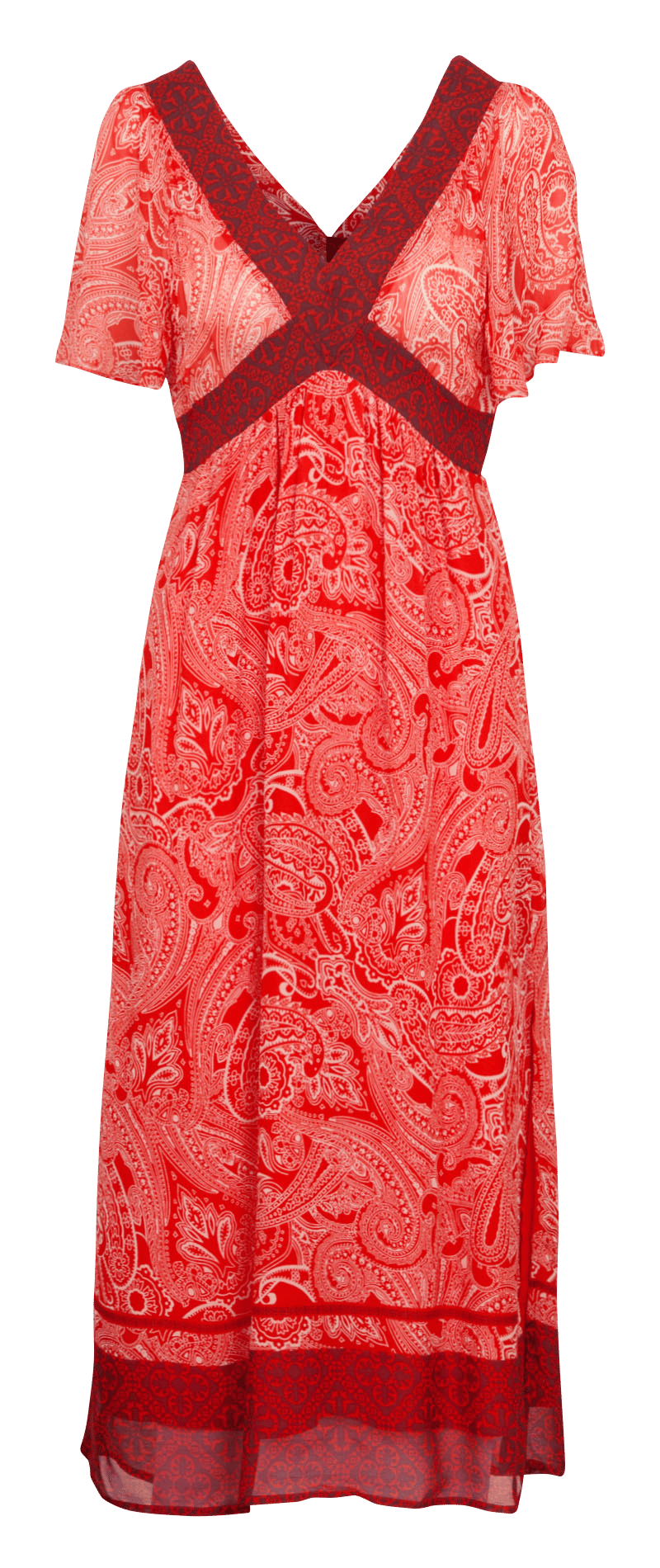 Long V-neck dress LA FEE MARABOUTEE Orange