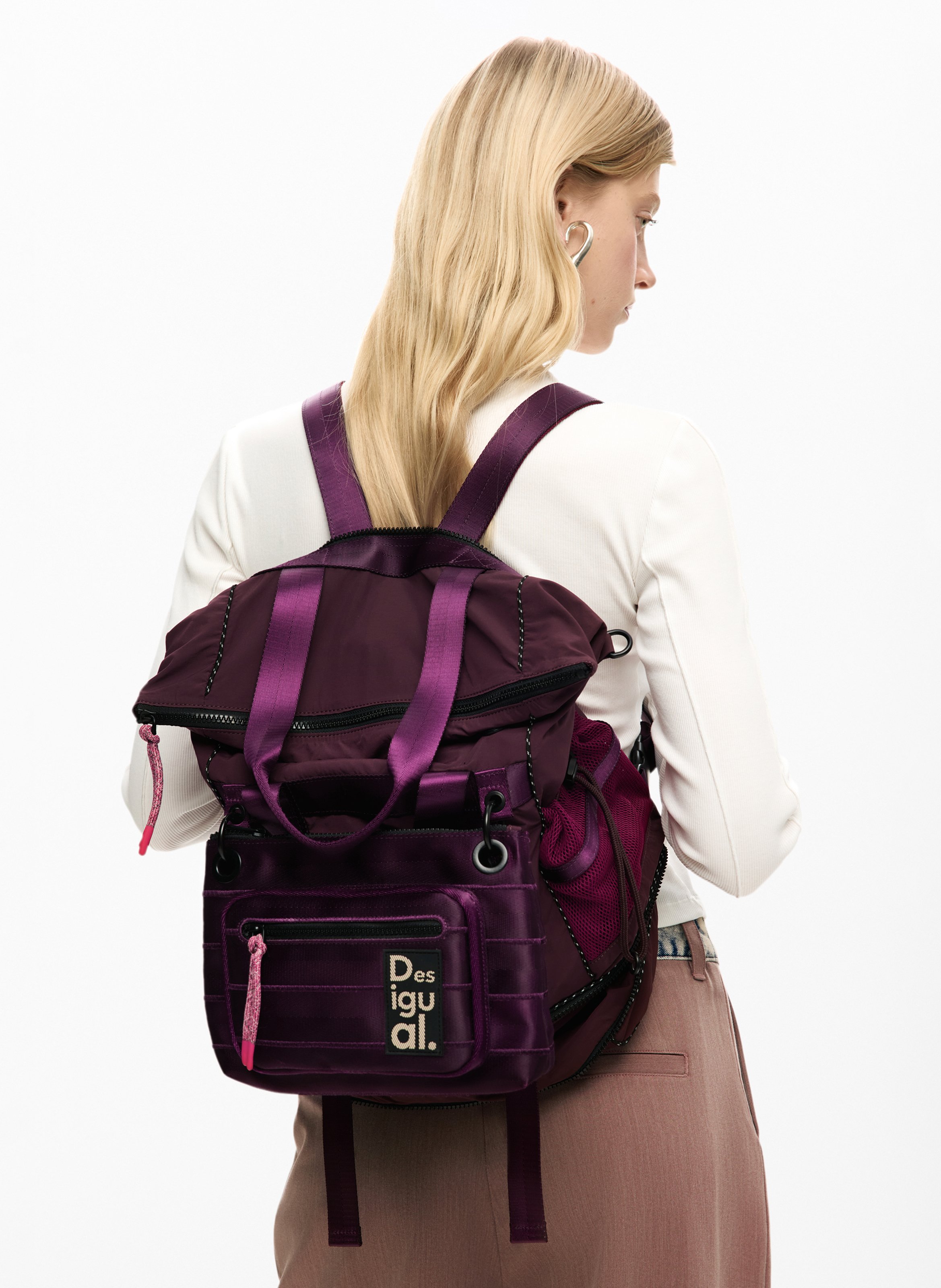 Sac à dos zippé DESIGUAL Rouge