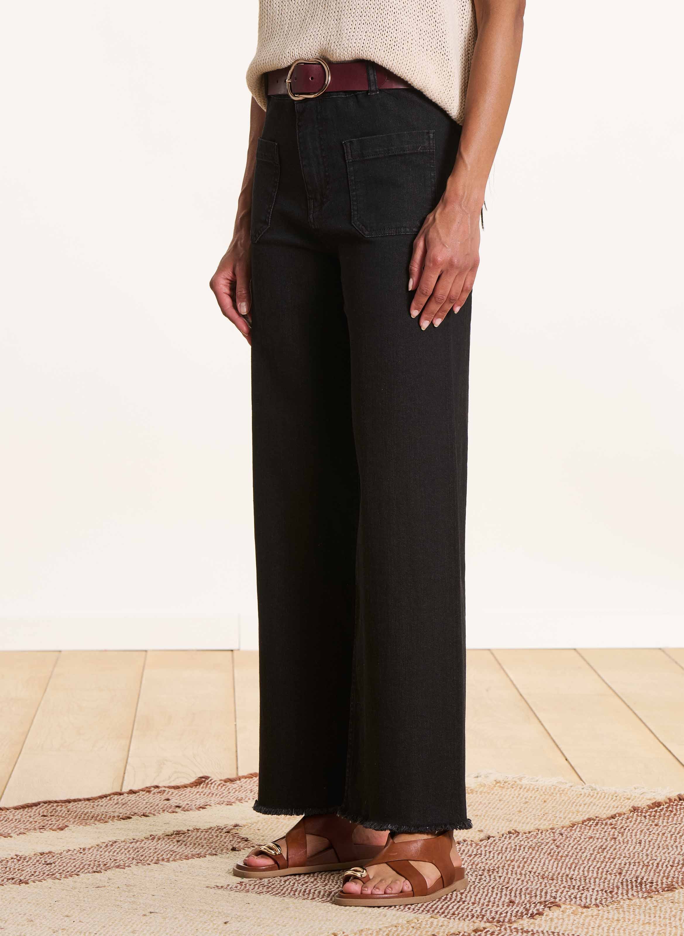 Wide-leg jeans LA FEE MARABOUTEE Black