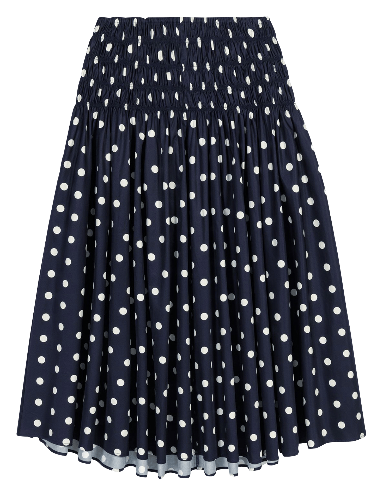 Jupe midi évasée en coton MAJE Bleu