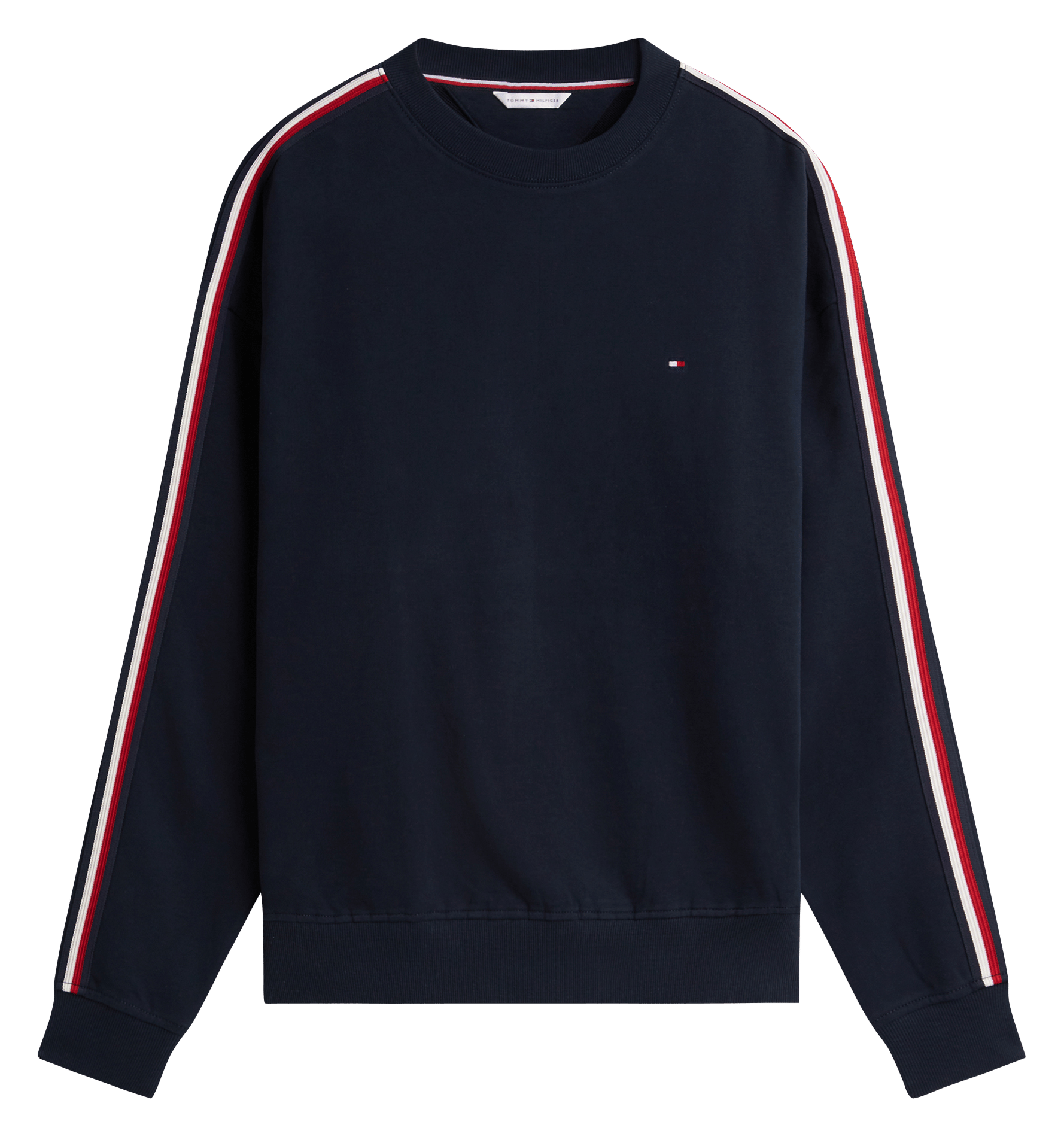 Sweat col rond en coton TOMMY HILFIGER Bleu