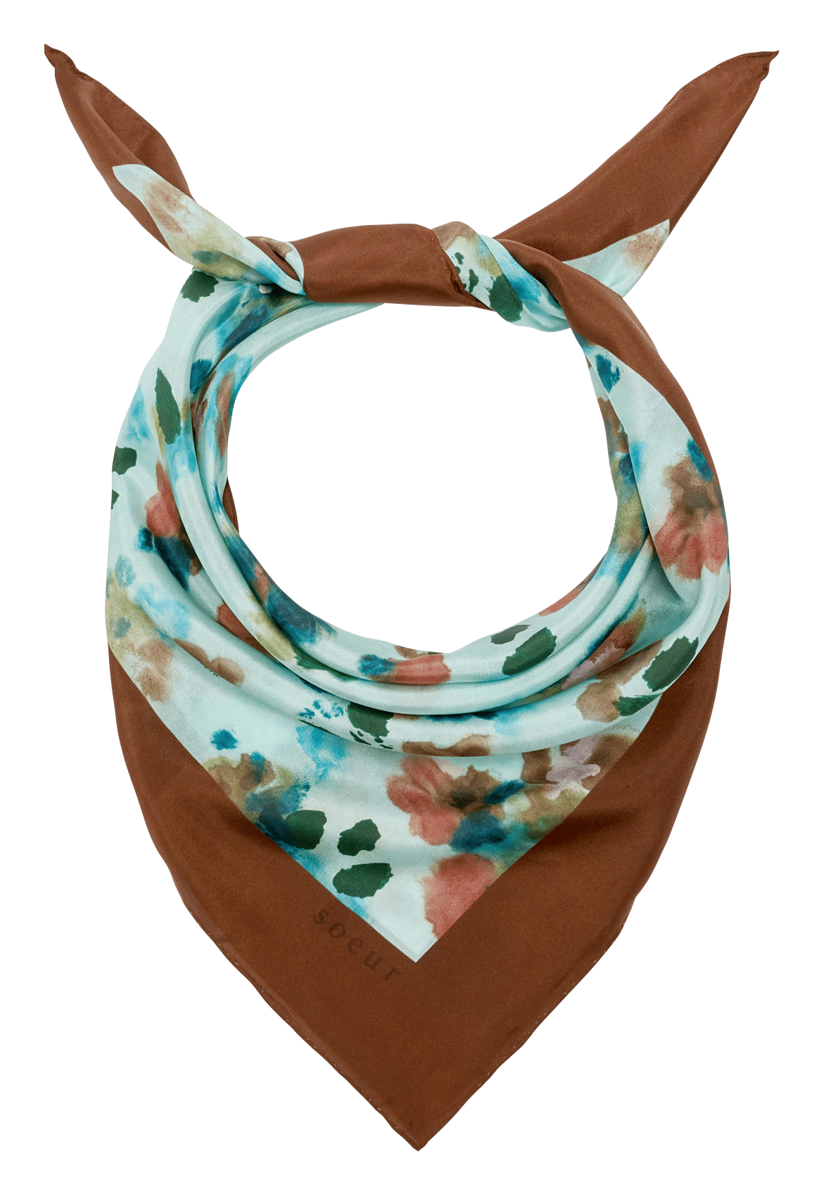 Foulard van zijde met print SOEUR Blauw