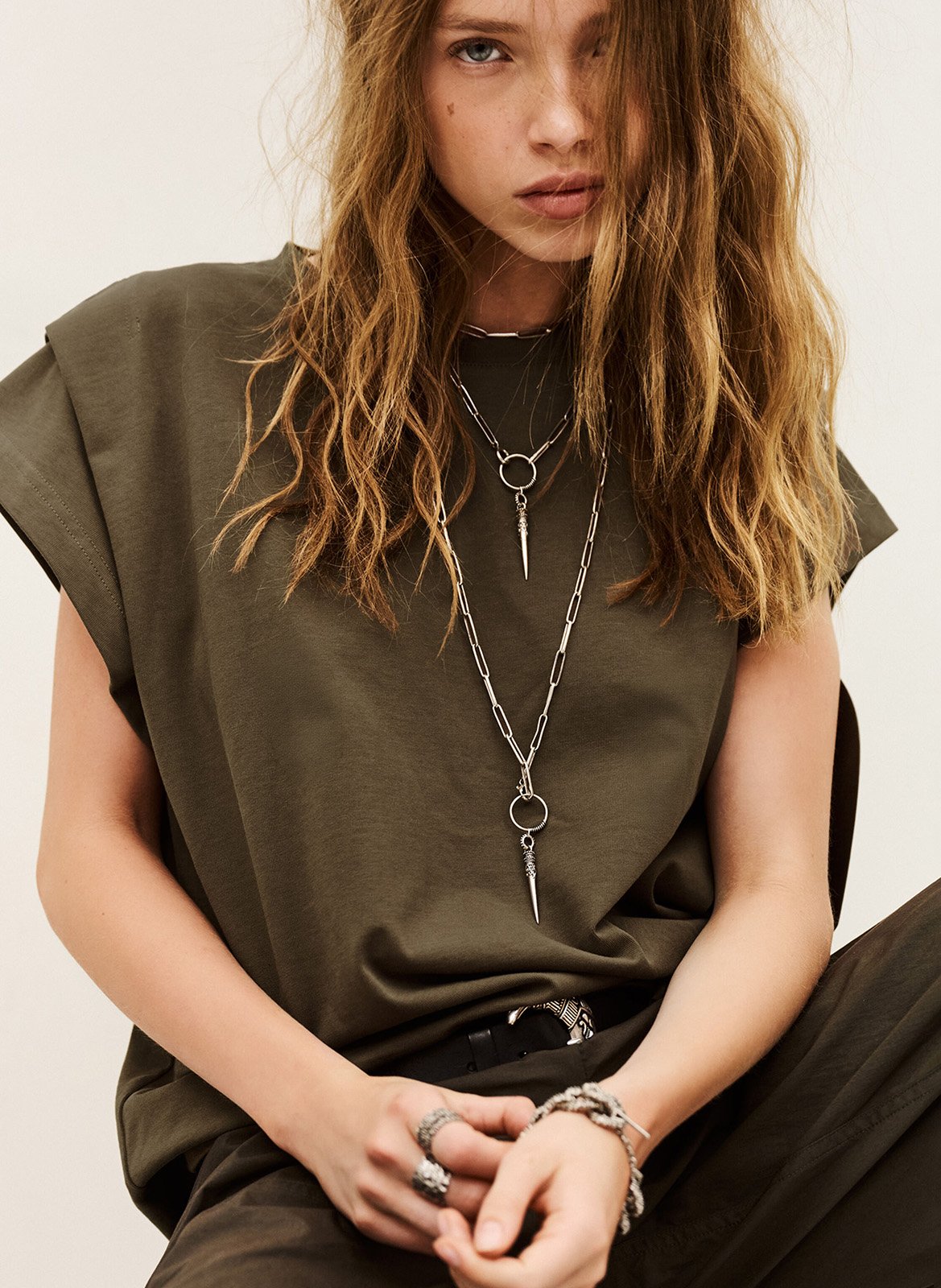 T-shirt met korte mouw BA&SH Bruin