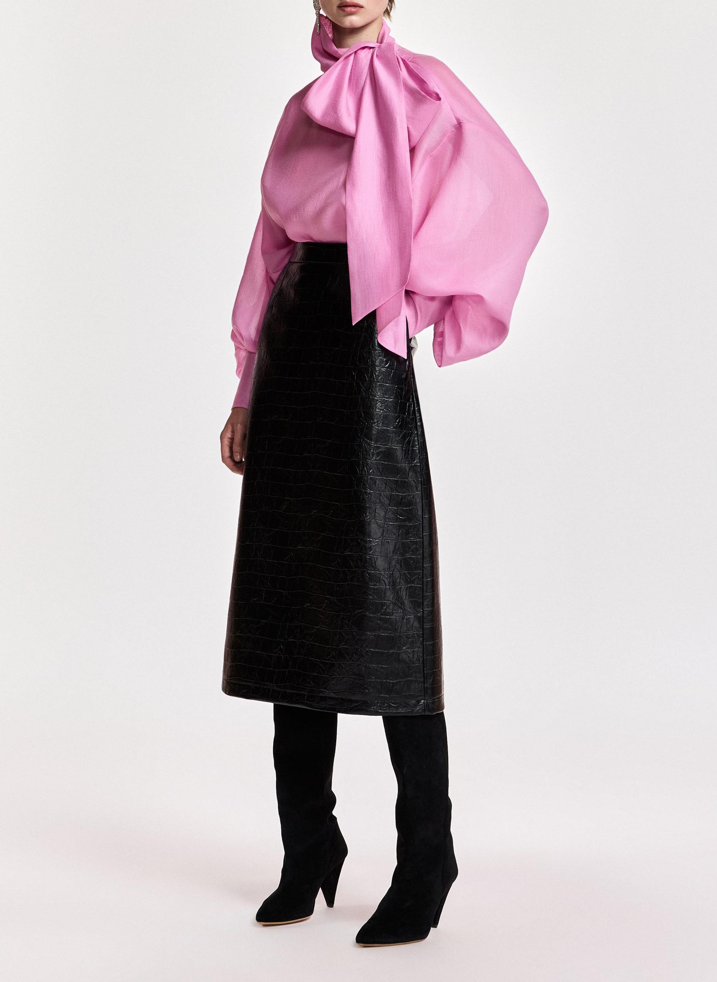 Bluse mit Schluppenkragen ESSENTIEL ANTWERP Rosa
