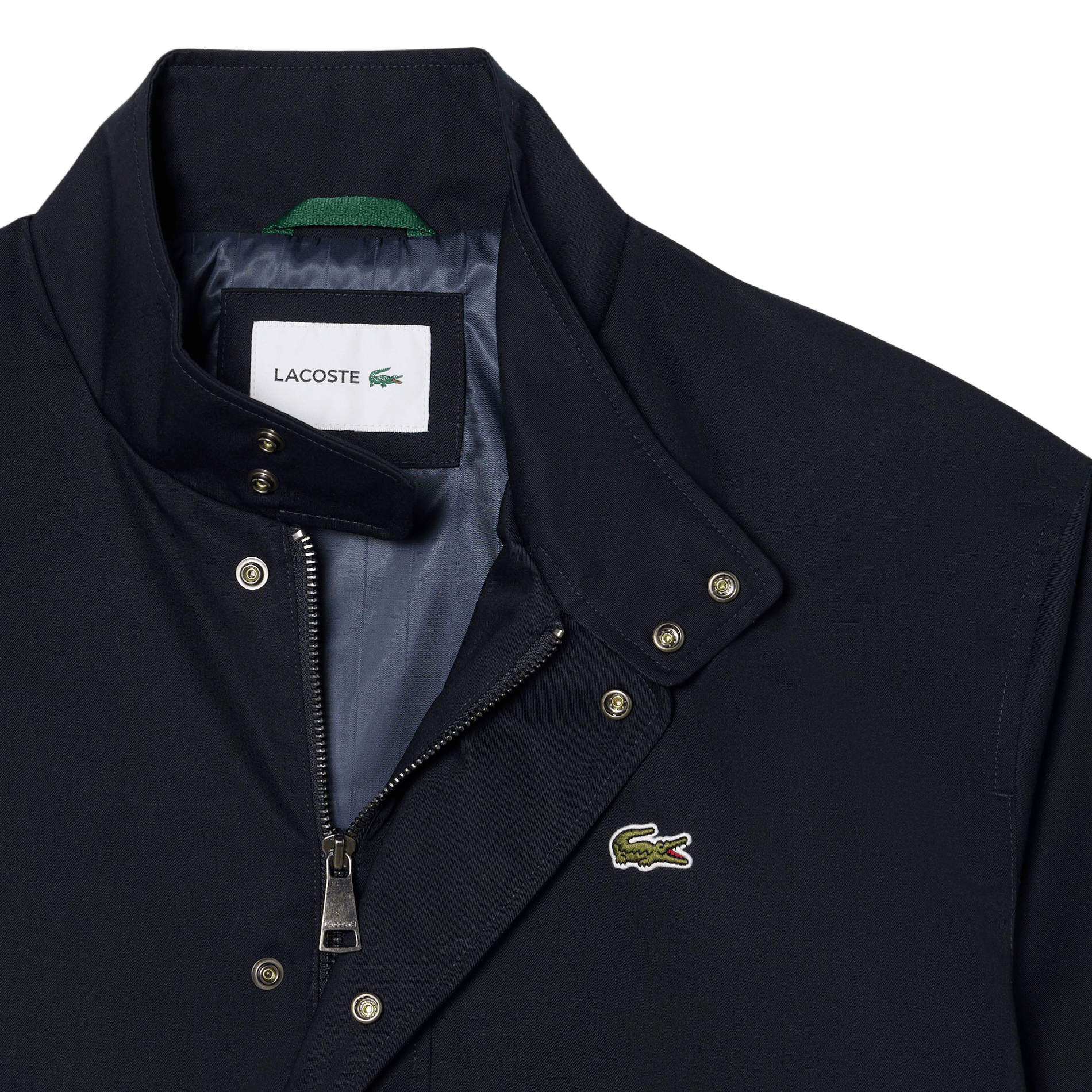 Straight Fit Water-Repellent High Collar Jacket LACOSTE Blue